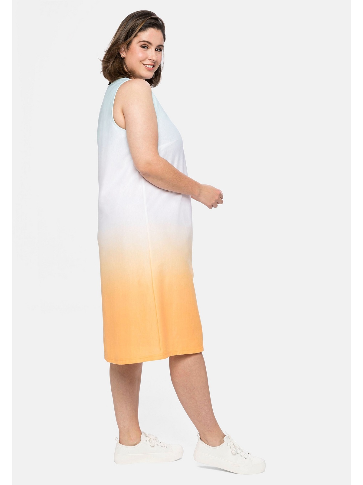 Sheego Jerseykleid »Große Größen«, mit Batik-Optik, in A-Linie für  bestellen | BAUR