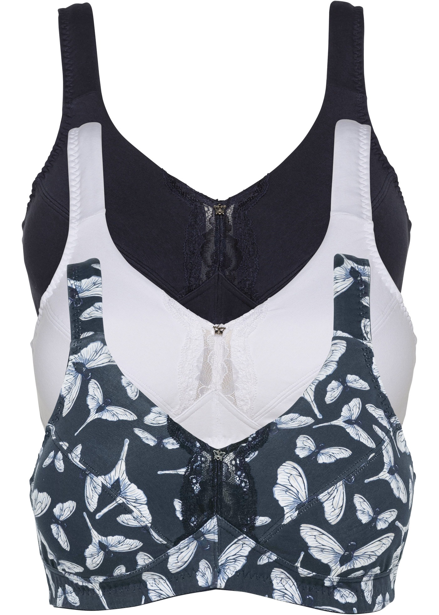 bonprix Büstenhebe "BH ohne Bügel mit Baumwolle (3er Pack)" Packung, 3, 3 S günstig online kaufen