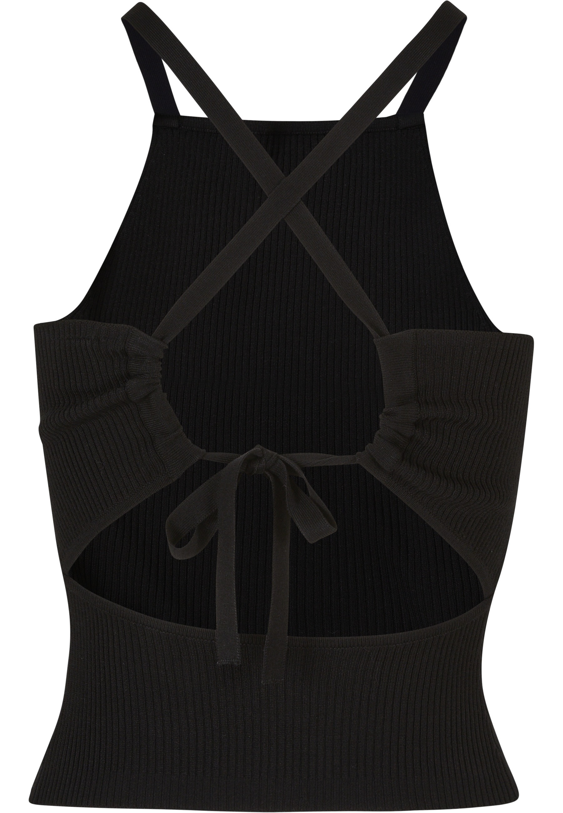 URBAN CLASSICS Tanktop "Urban Classics Damen Ladies Rib Knit Crossed Back T günstig online kaufen