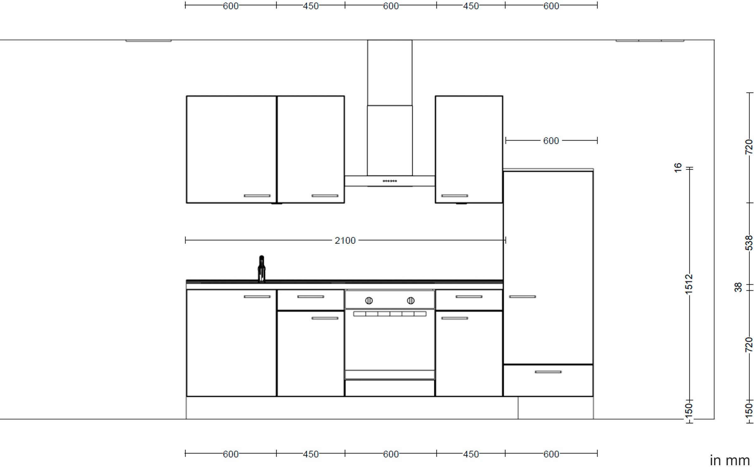 nobilia® Küchenzeile »"Flash I"«, vormontiert, Ausrichtung wählbar, Breite 270 cm, wahlw. mit E-Geräten