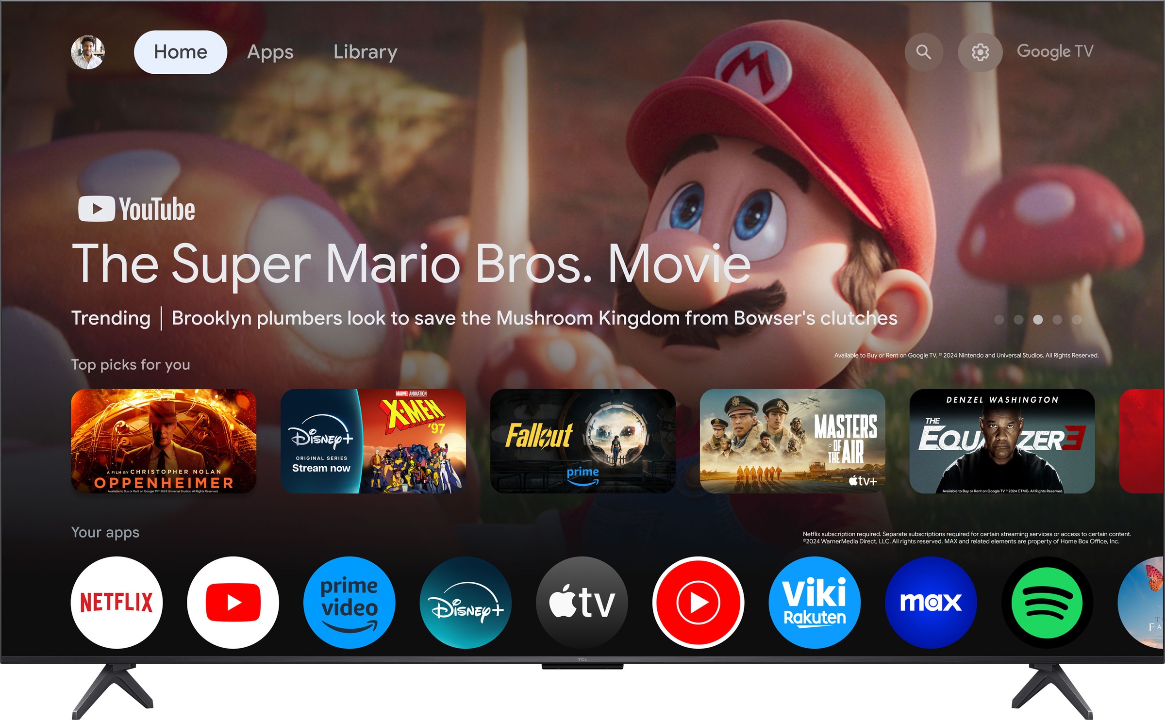 TCL Mini-LED-Fernseher "65Q6CX1", Energieeffizienz: F (A-G), schwarz, 65, Fernseher, 4K Multi-HDR Dolby Vision, 144Hz, ONKYO Dolby Atmos, Apple Airplay 2 3