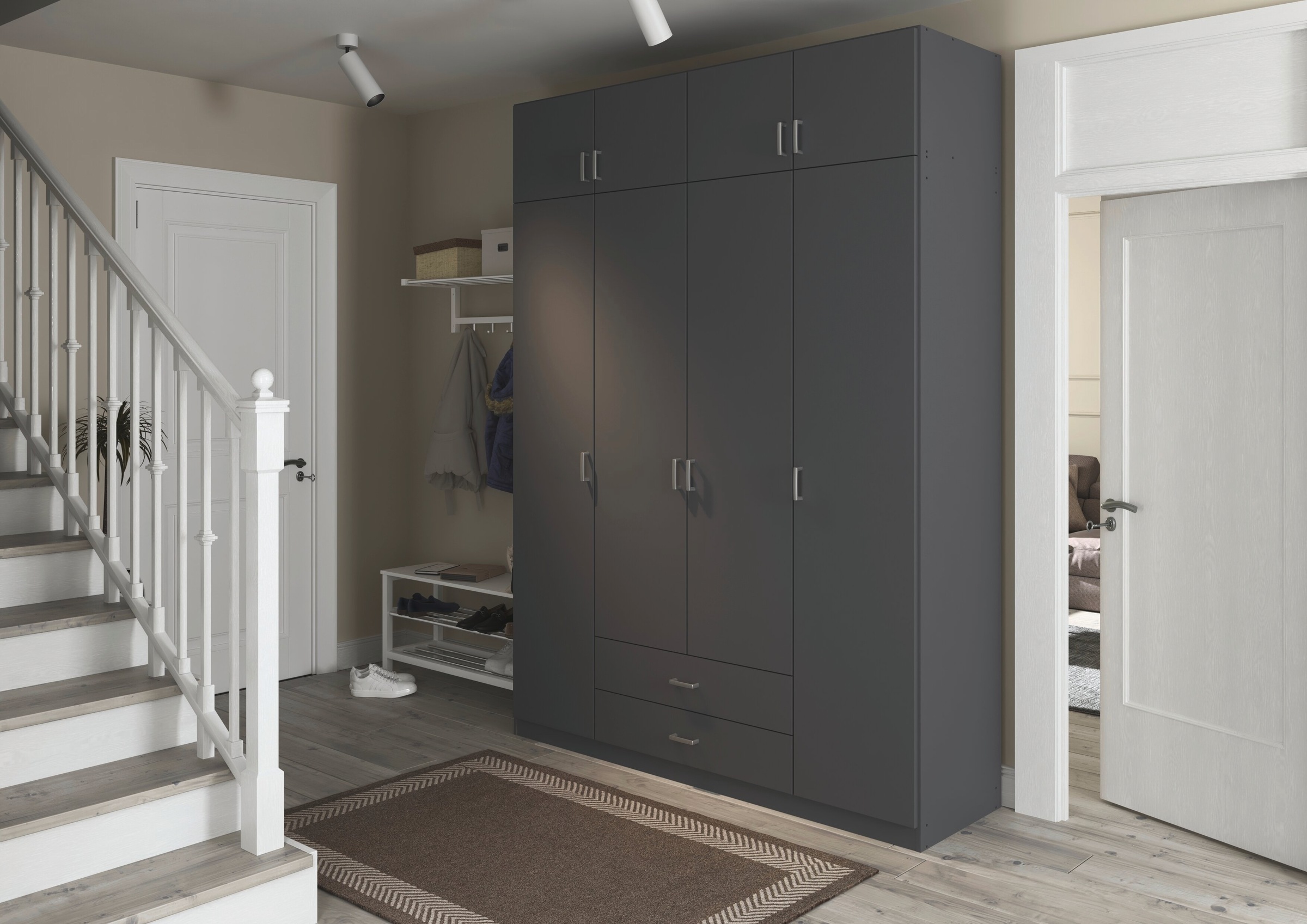 Thumbnail - rauch Kleiderschrank "Schrank Garderobe Wäscheschrank GAMMA in 4 Breiten 91-226 cm" 3 verschiedene Ausstattungen BASIC/C...