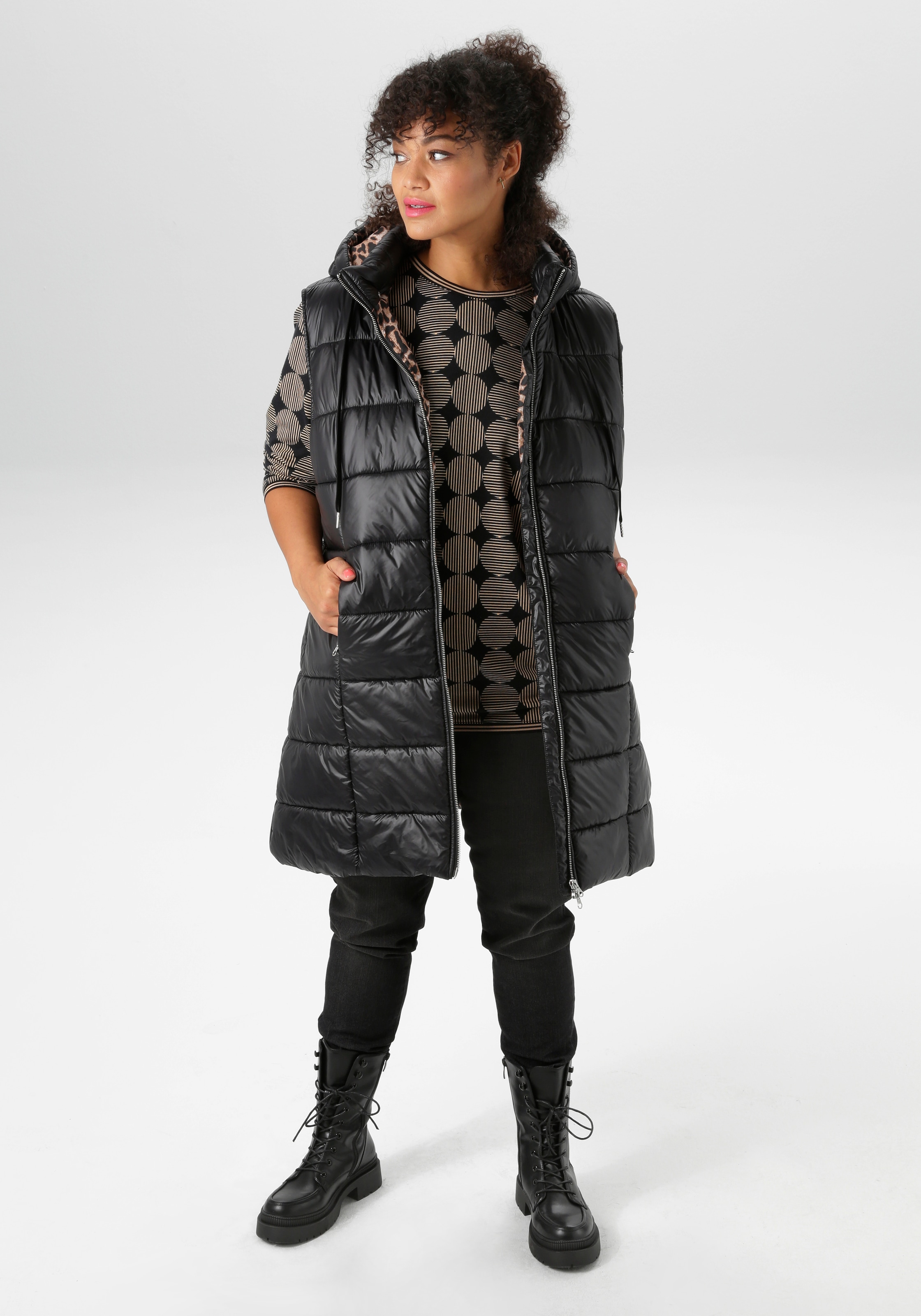 Aniston PLUS Steppweste mit aktuellem Animalfutter günstig online kaufen