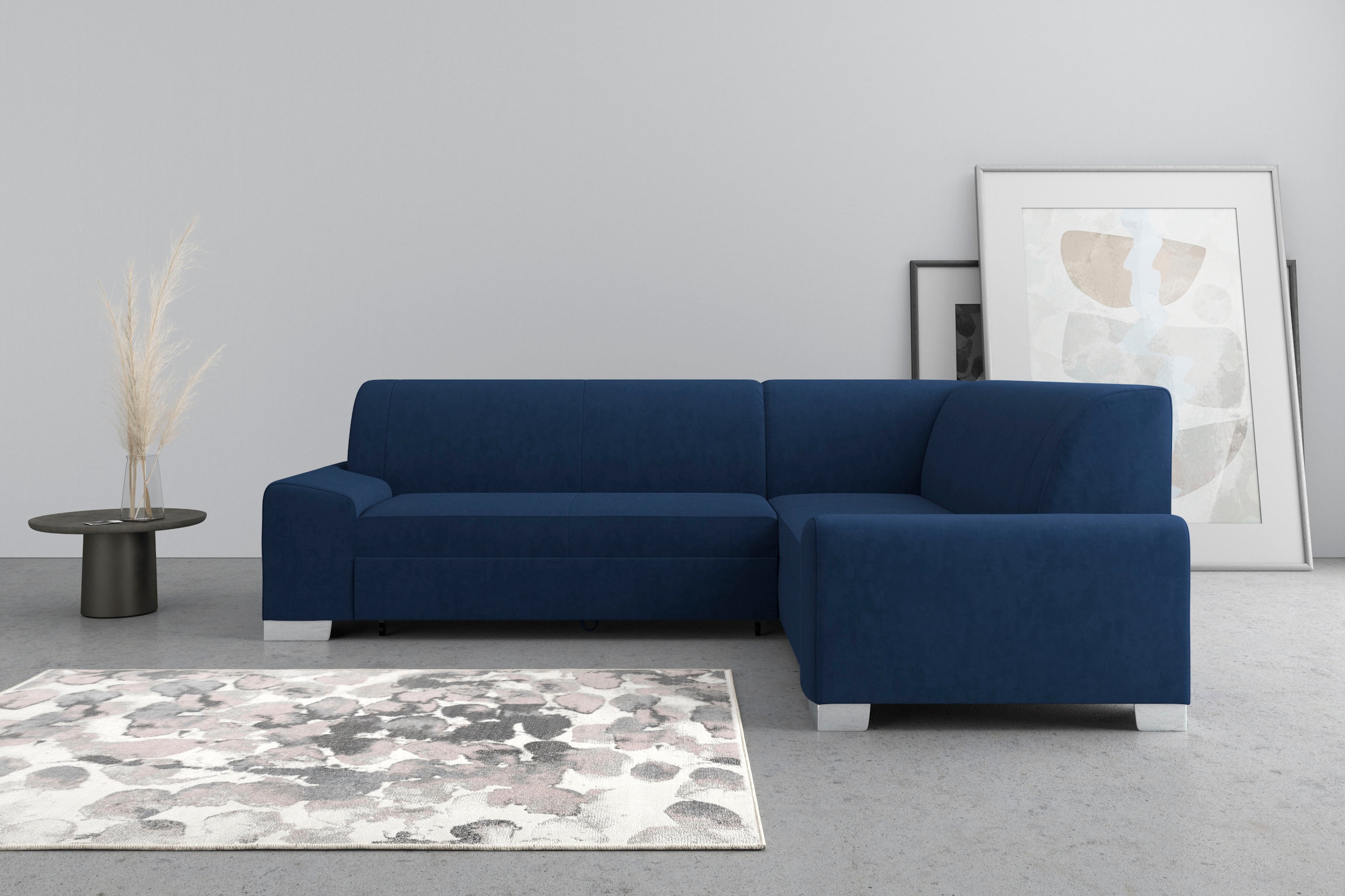 DOMO collection Ecksofa »Anzio L-Form«, Wahlweise mit Bettfunktion und Federkern