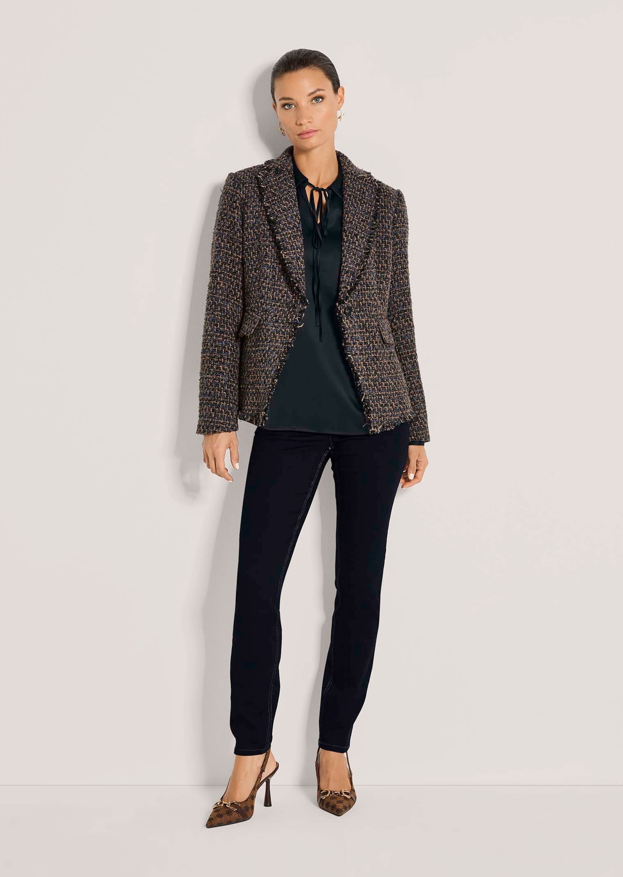 MADELEINE Jackenblazer »Blazer Tweedblazer mit Fransenkanten«