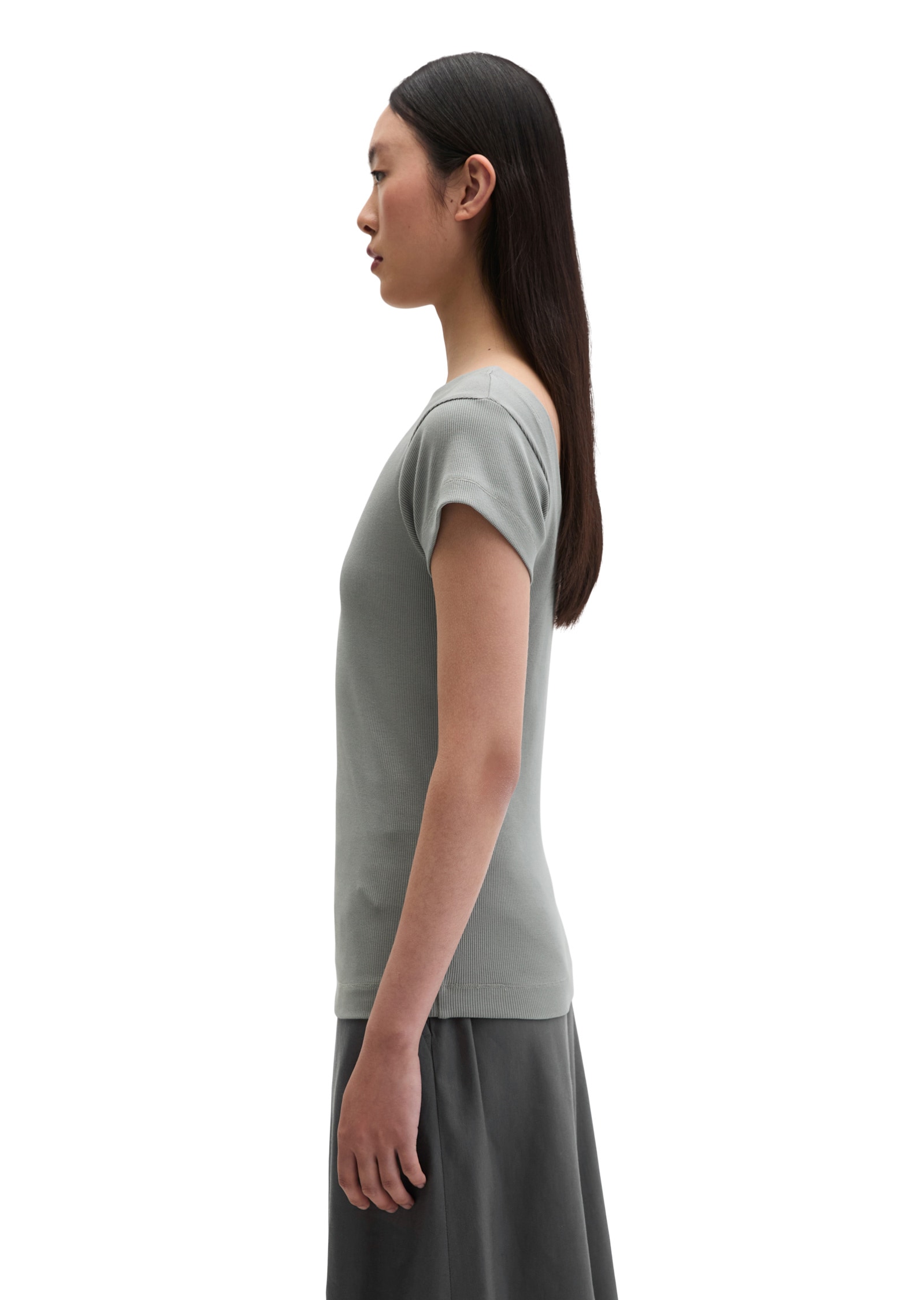 Marc O'Polo T-Shirt »aus elastischem Rippjersey«