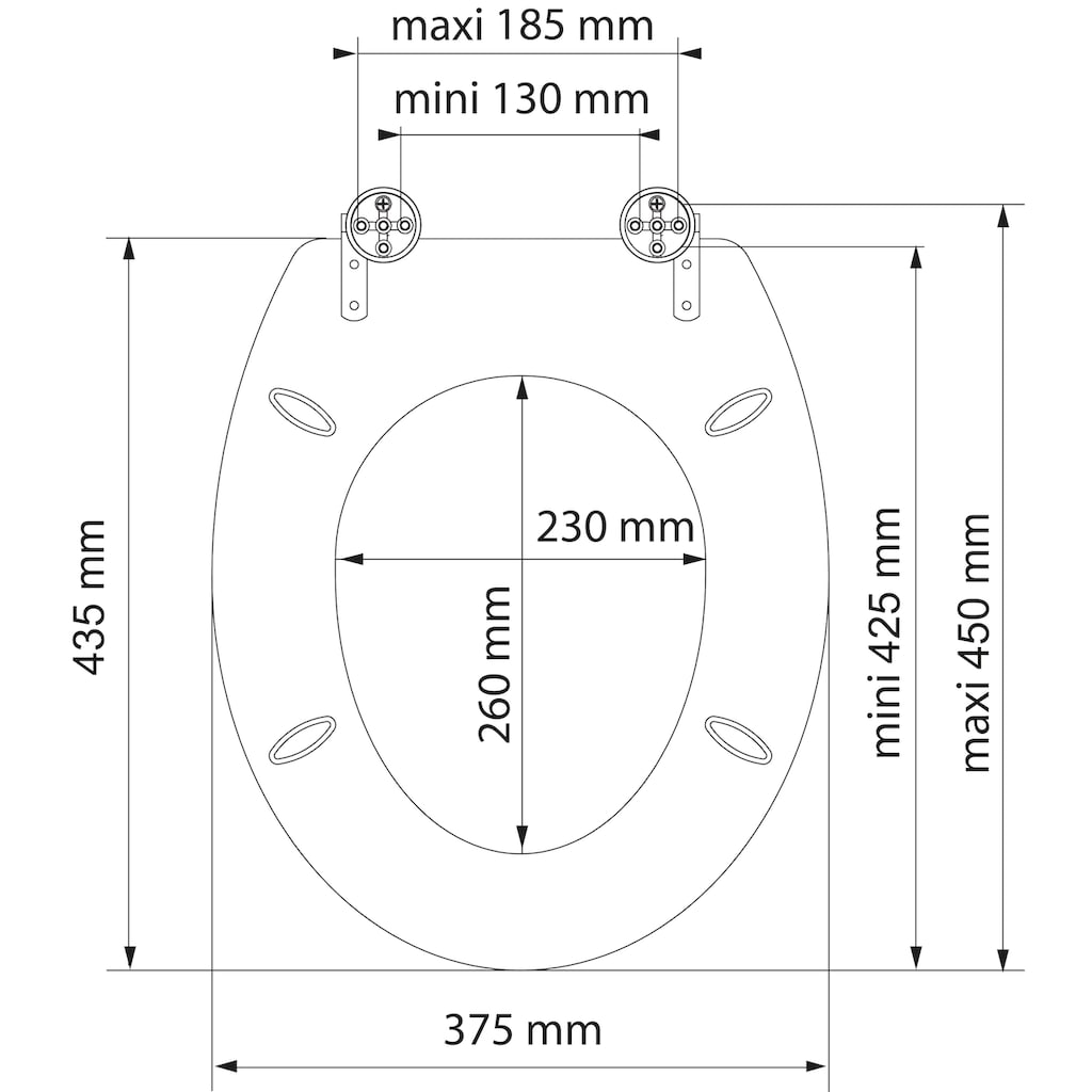 welltime WC-Sitz »Holz«