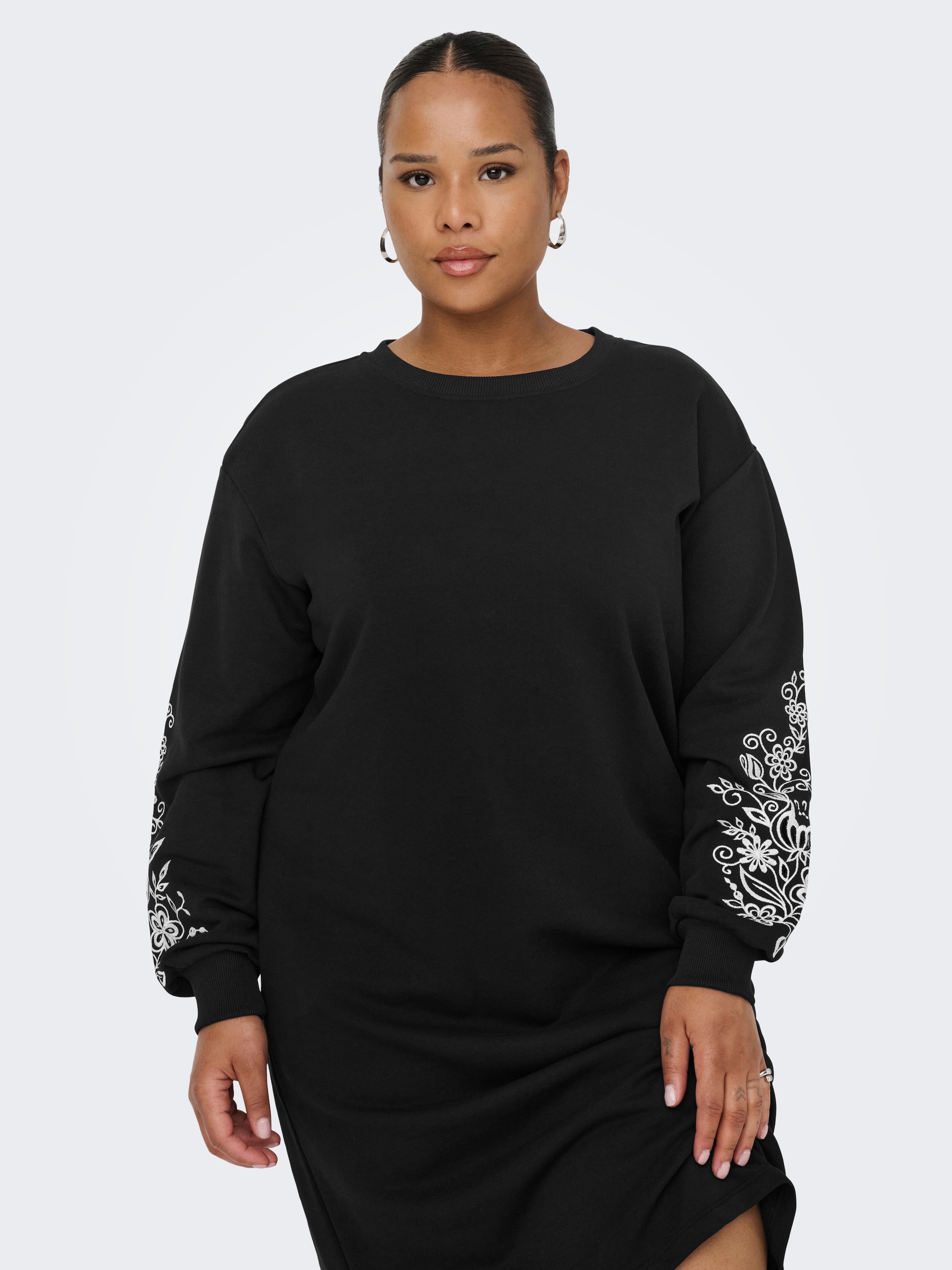 ONLY CARMAKOMA Sweatkleid "CARJENNA LS O-NECK SWEAT DRESS SWT" günstig online kaufen