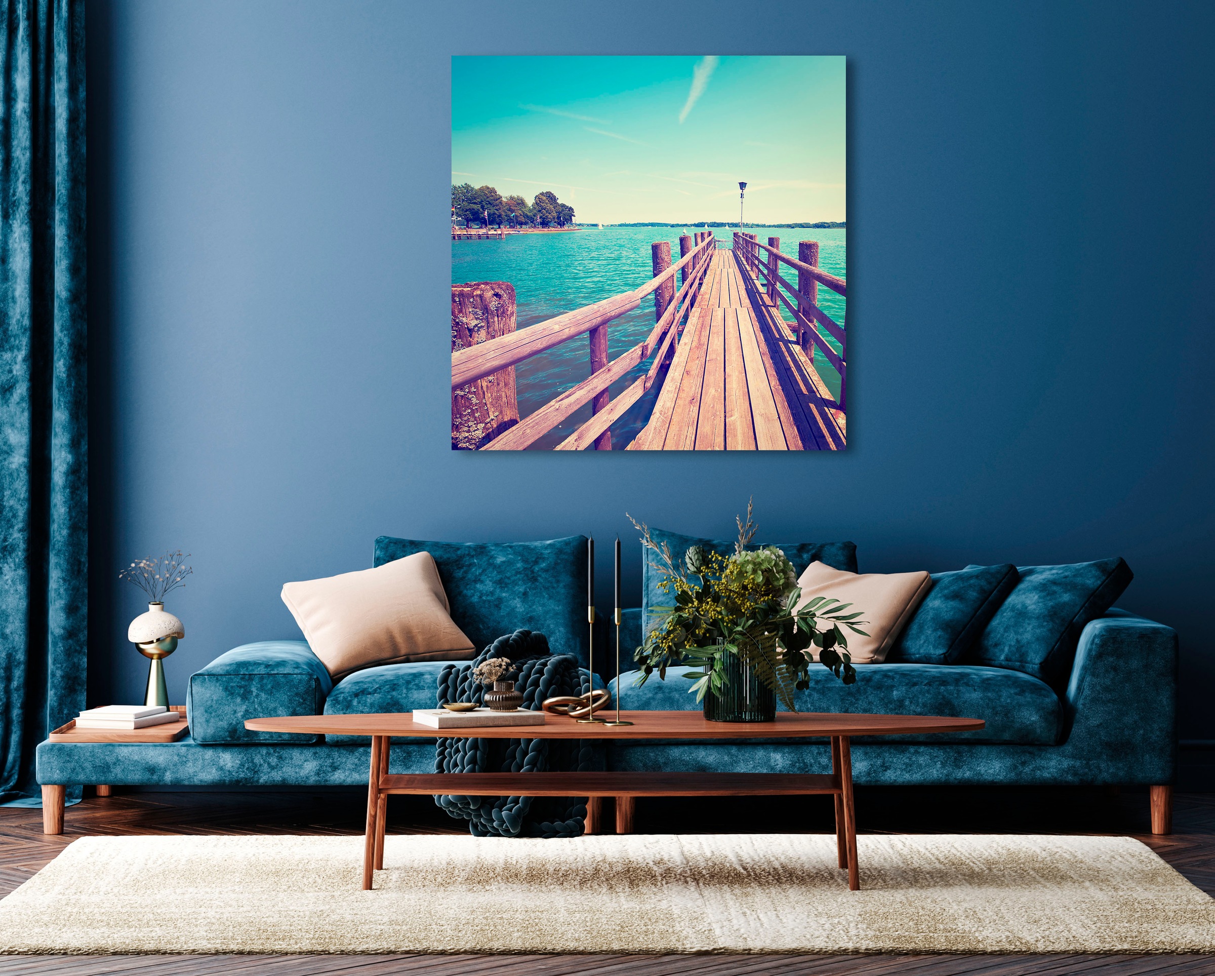 queence Acrylglasbild "Ernesto", Strand-Himmel-Düne-Landschaft-Meer-Meer Bi günstig online kaufen