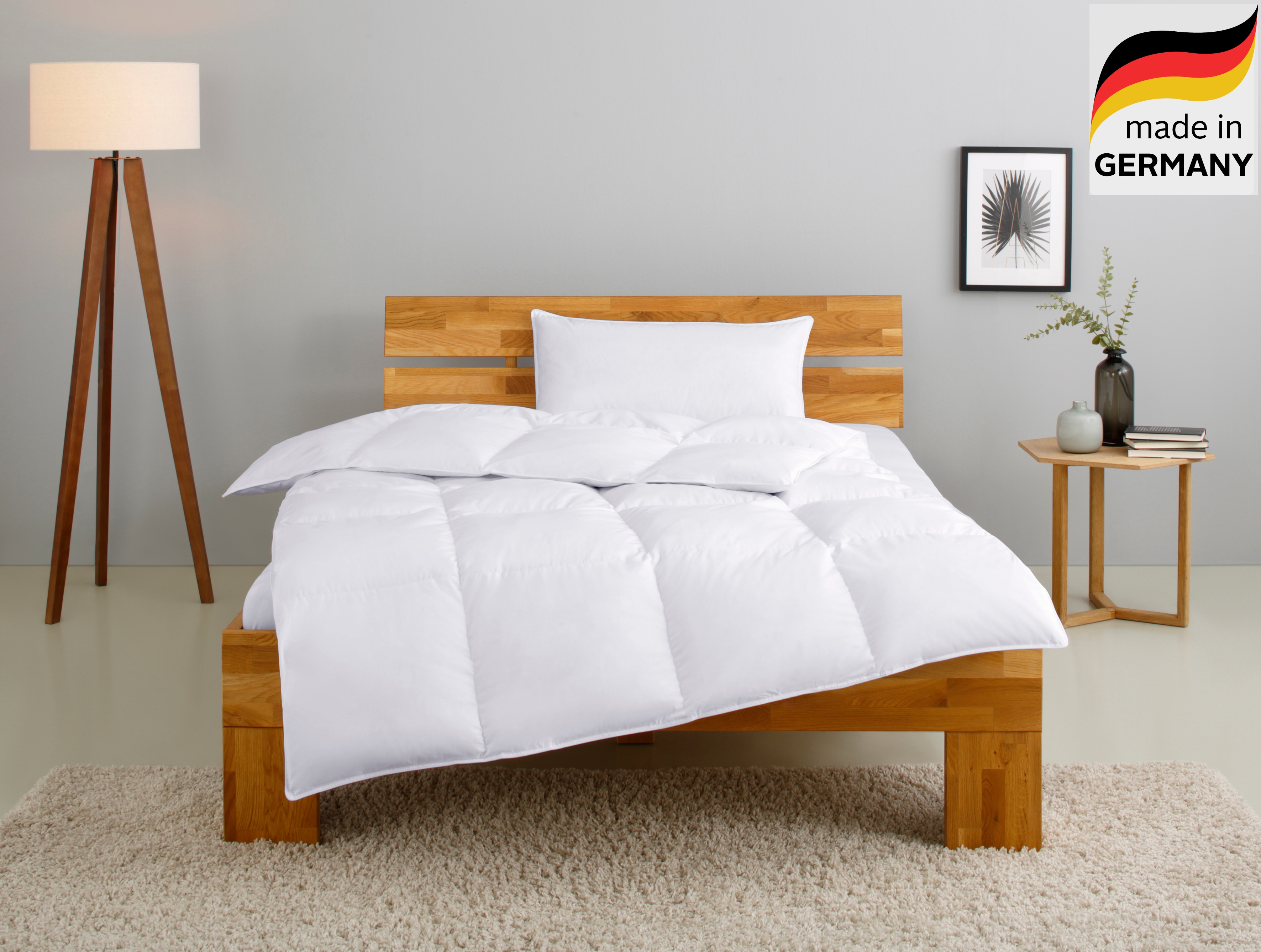 OTTO home "RINA, Bettdecke in 135x200 & 155x220 cm, 2-tlg." Set mit Kissen 40x80 cm, 80x80 cm für Herbst, Winter, Made in Germany