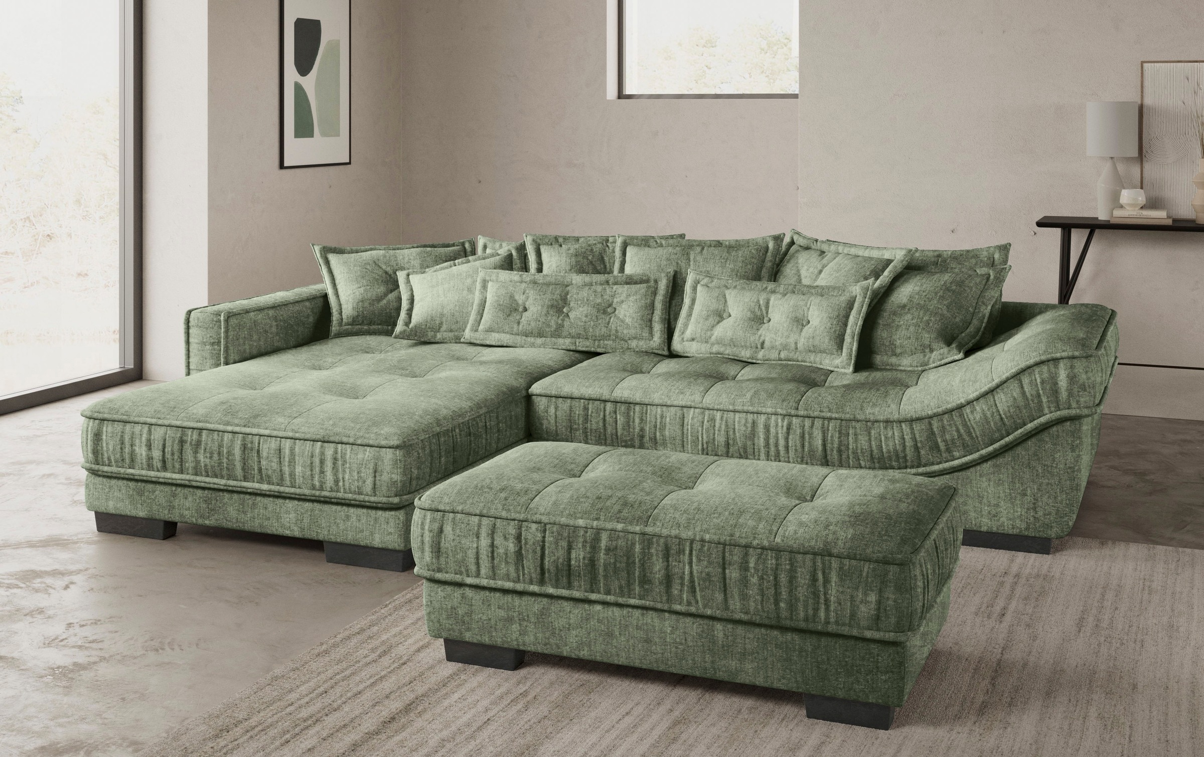 Mr. Couch Ecksofa »Diwan II DuraFlex L-Form«, DuraFlex-Kaltschaumpolsterung, bis 140 kg, 4 Bezugsqualitäten
