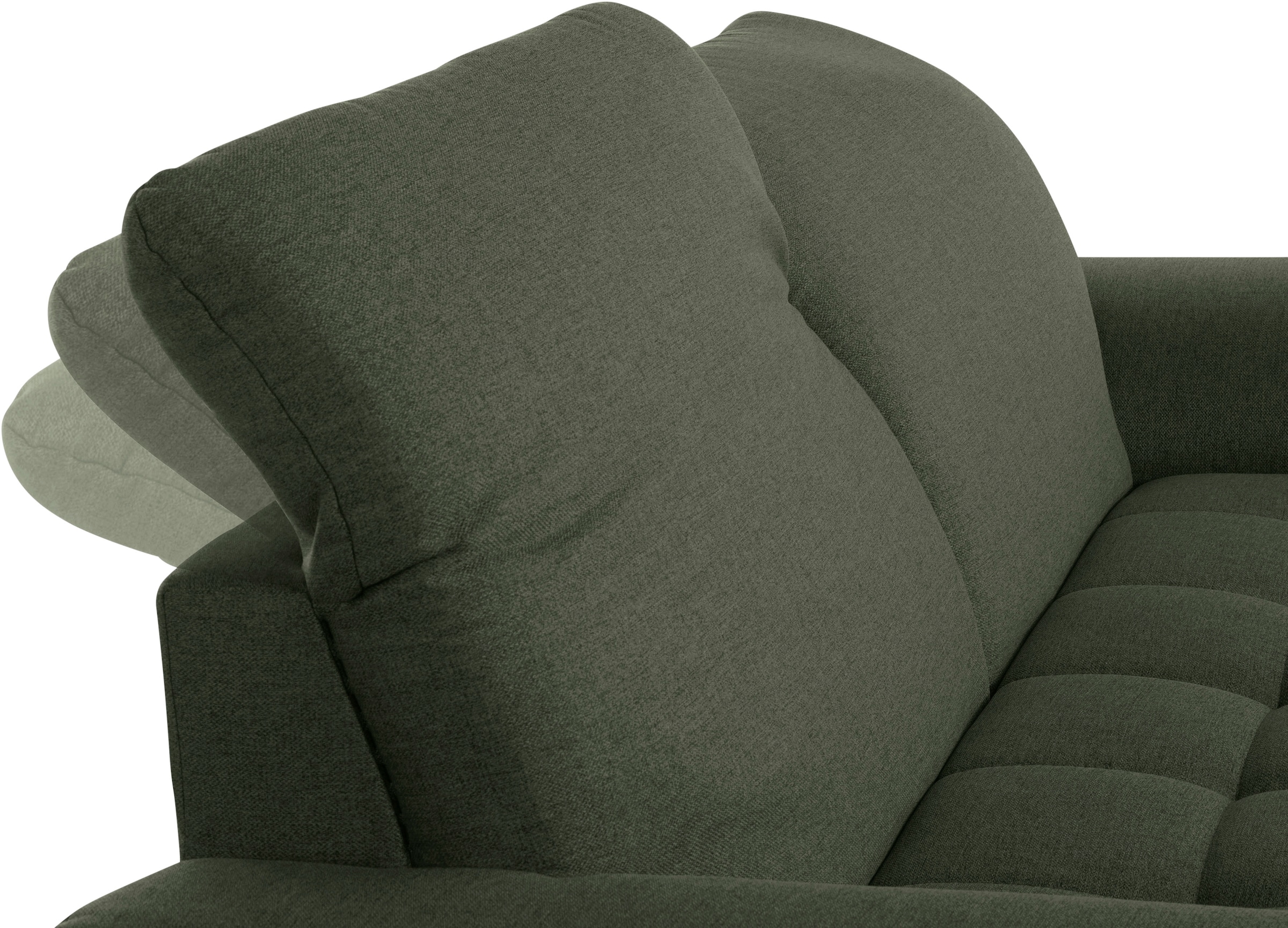 DOMO collection 2-Sitzer »Franzi«, wahlweise mit Kopfteilverstellung, inklusive Zierkissen