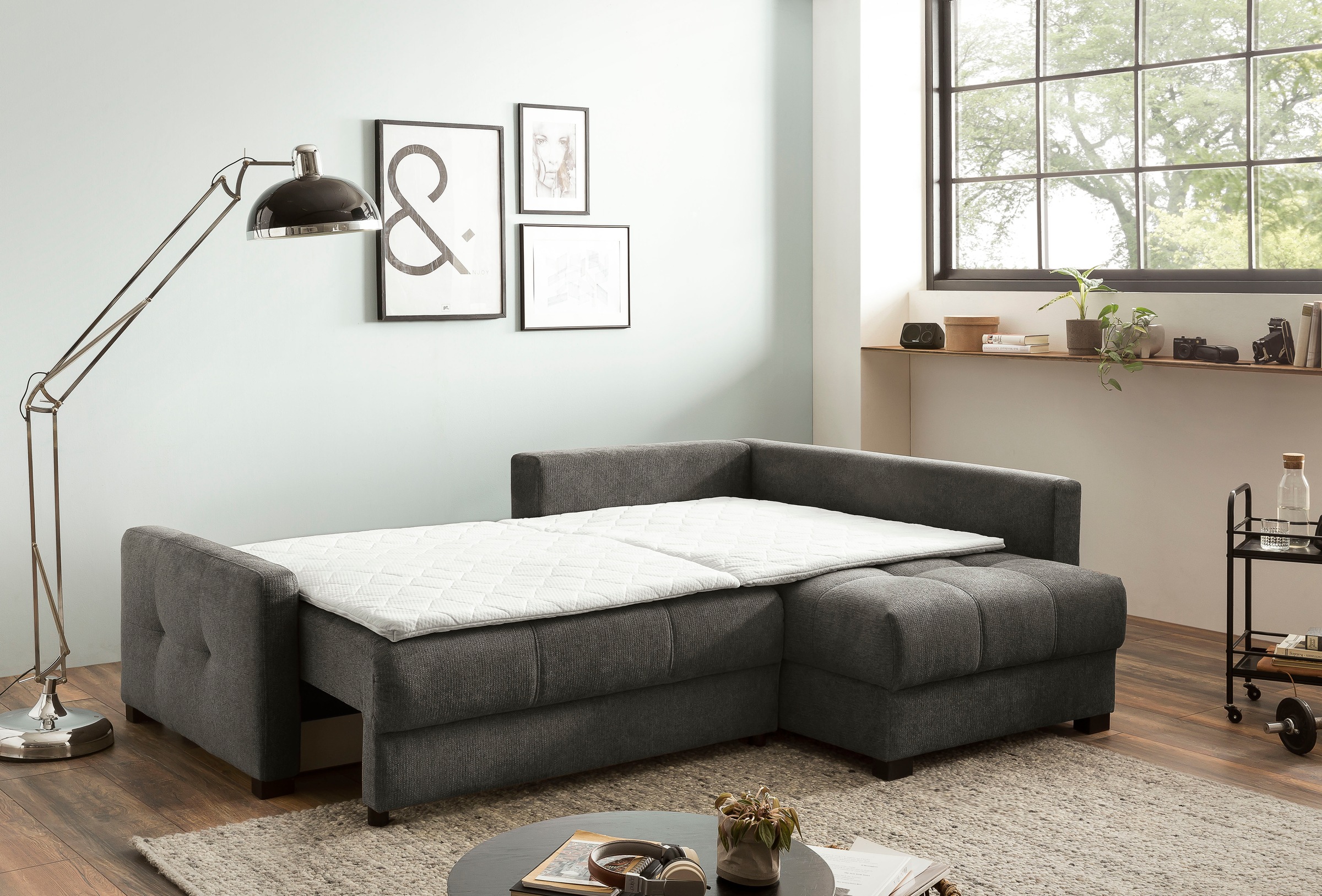 exxpo - sofa fashion Ecksofa "Chester, Boxspring Federkern-Polsterung für b günstig online kaufen