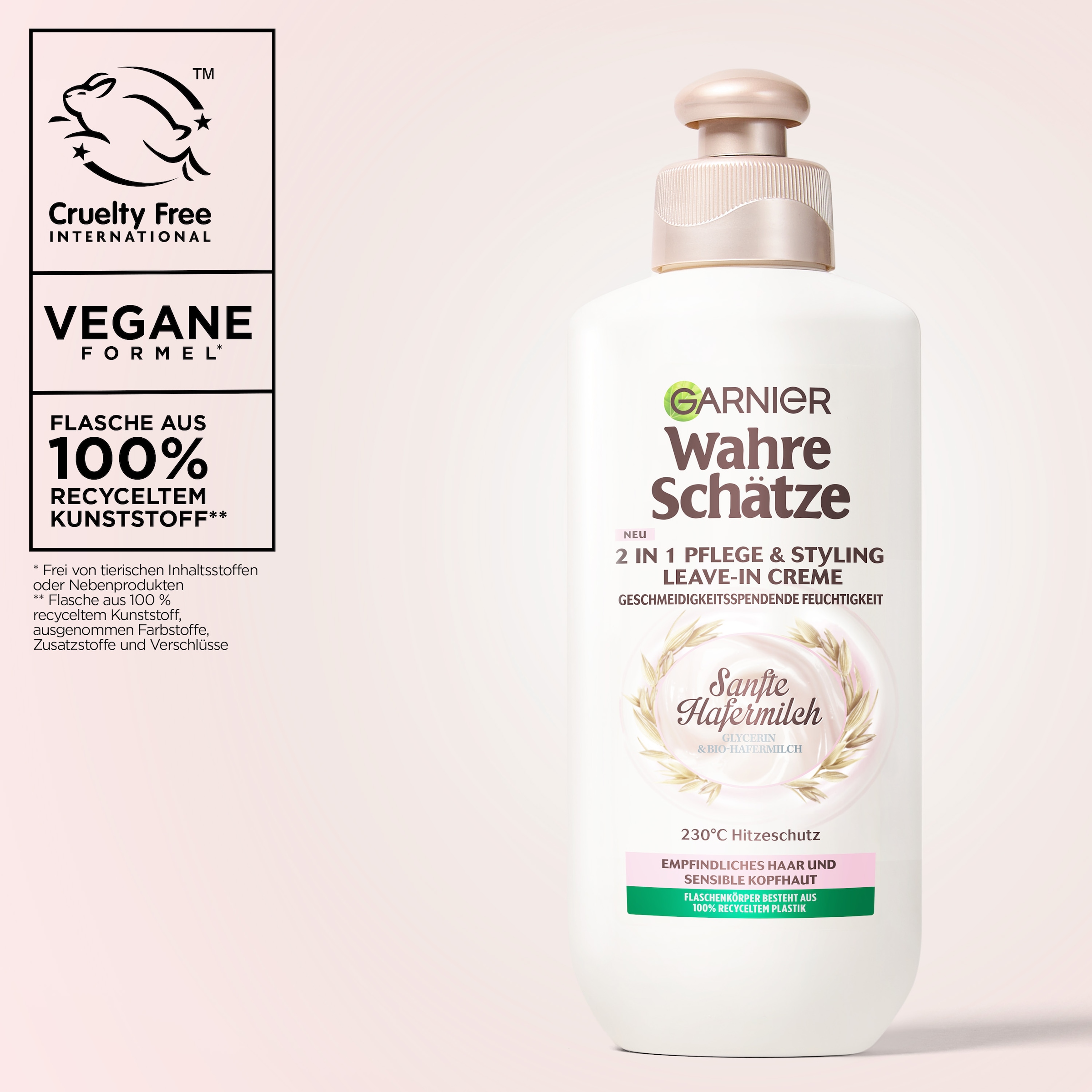 GARNIER Haarmousse »Garnier Wahre Schätze 2-in-1 Pflege & Styling Sanfte Hafermilch«
