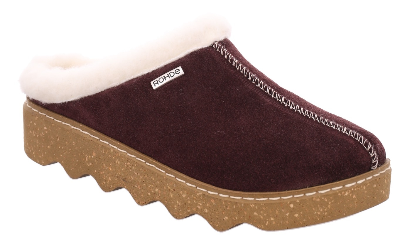 Rohde "FOGGIA-D" Hausschuh, Clog mit herausnehmbarer Innensohle aus Lammwol günstig online kaufen