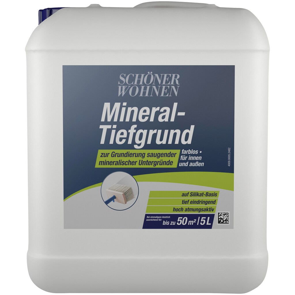 SCHÖNER WOHNEN FARBE Tiefengrund »Mineral-Tiefgrund«, 5 Liter, für innen und außen zur Grundierung mineralischer Untergründe