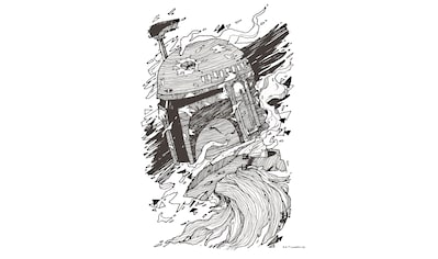 Wandbild »Star Wars Boba Fett Drawing«, (1 St.)