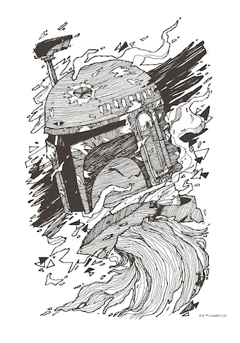 Komar Paveikslas »Star Wars Boba Fett Drawin...