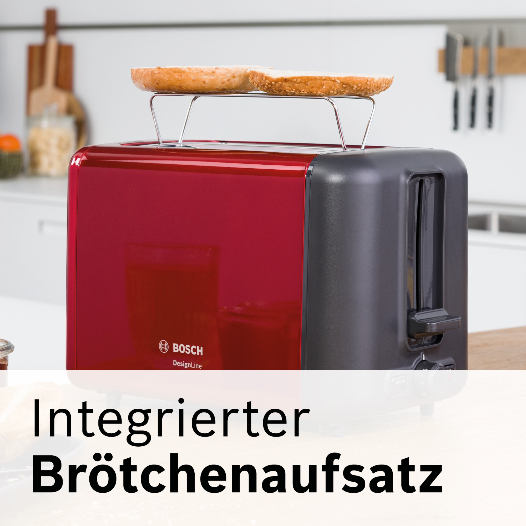 BOSCH Toaster »TAT3P424DE DesignLine« 2 kurze Schlitze 820 W