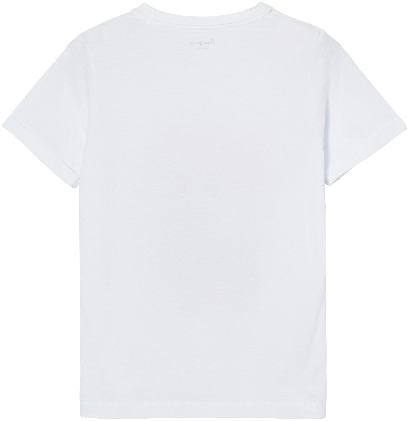 Pepe Jeans T-Shirt, in oversized Frontprint markentypischem tollem BAUR und bestellen Passform | mit für
