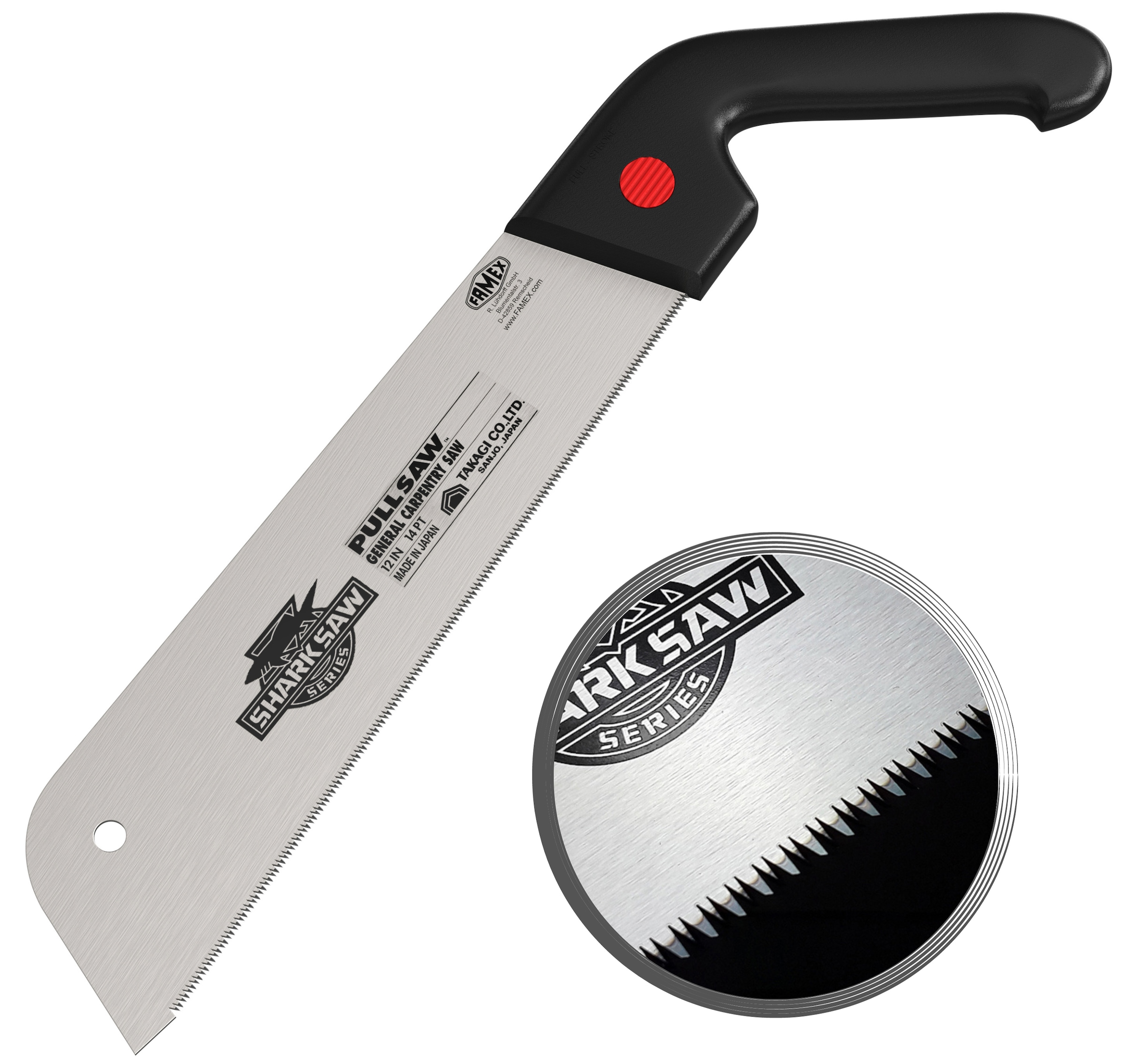 FAMEX Japansäge »5534 Tischler Handsägen«, (Set, 3 St.), für alle gängigen Holzarbeiten, Schnittlängen 24, 27 und 30 cm