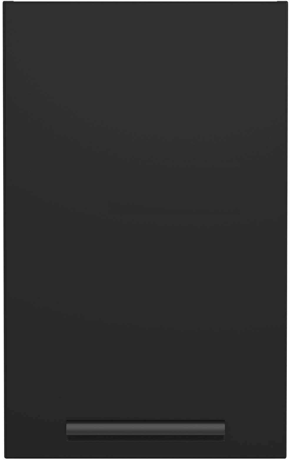 welltime Hängeschrank »SALVADA, Hängeschrank 40 cm, gedämpfte Scharniere«, Schwarz, Front und Korpus aus hochwertigen MDF, Anti-Finger-Print