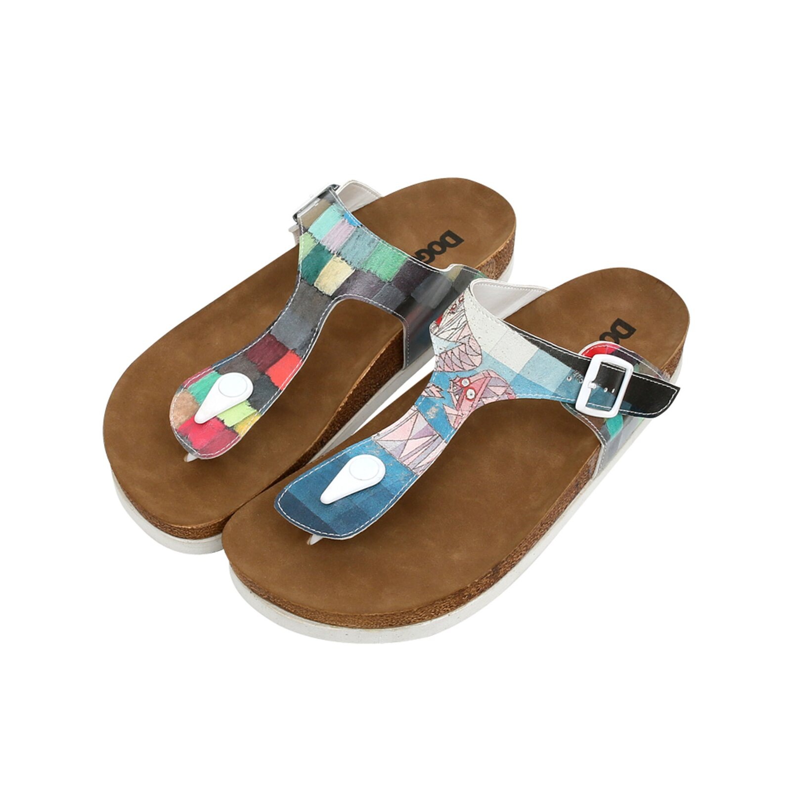 DOGO Zehentrenner "Damen Lila Dogo Lila Sandalen Vegan Damen Sandalen/ Sand günstig online kaufen