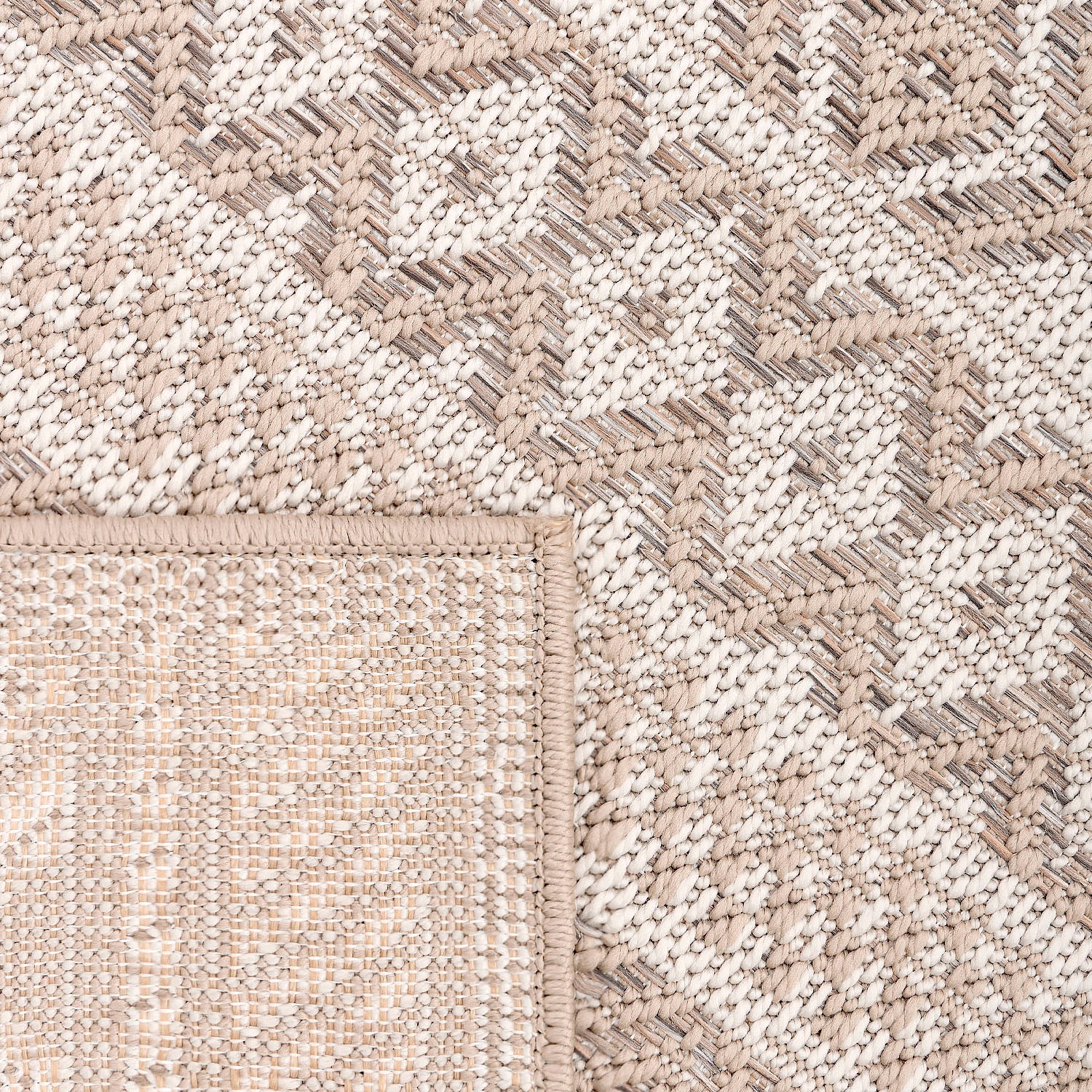 Paco Home Teppich »Vermont 183«, rechteckig, 4 mm Höhe, Flachgewebe, modernes gestreiftes Design, In- und Outdoor geeignet
