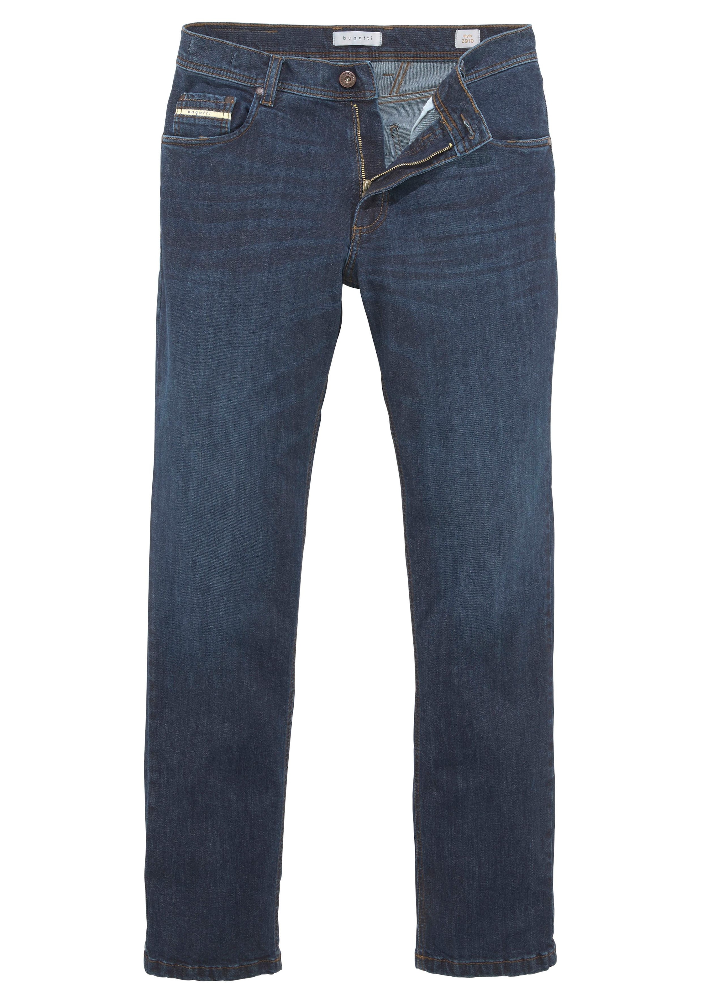 bugatti 5-Pocket-Jeans, Gürtelschlaufenbund mit Zip-fly