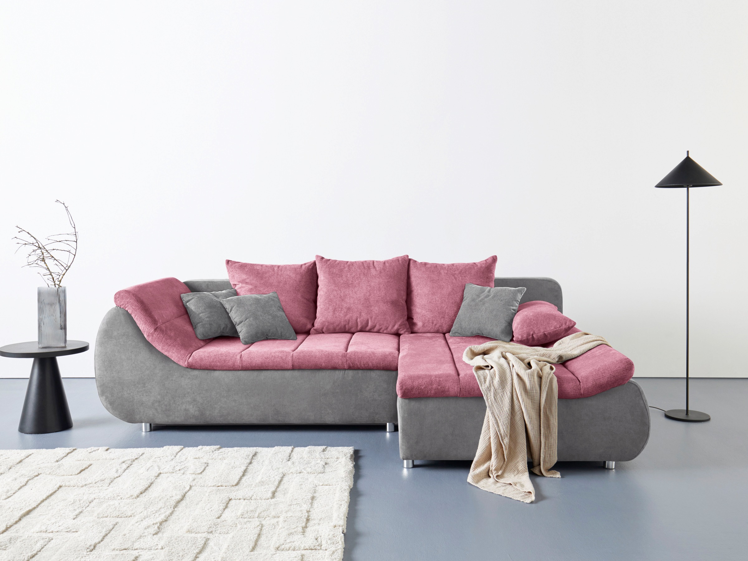 INOSIGN Ecksofa "Imola, elegant und modern, aktuelle Steppung im Sitz, bequ günstig online kaufen