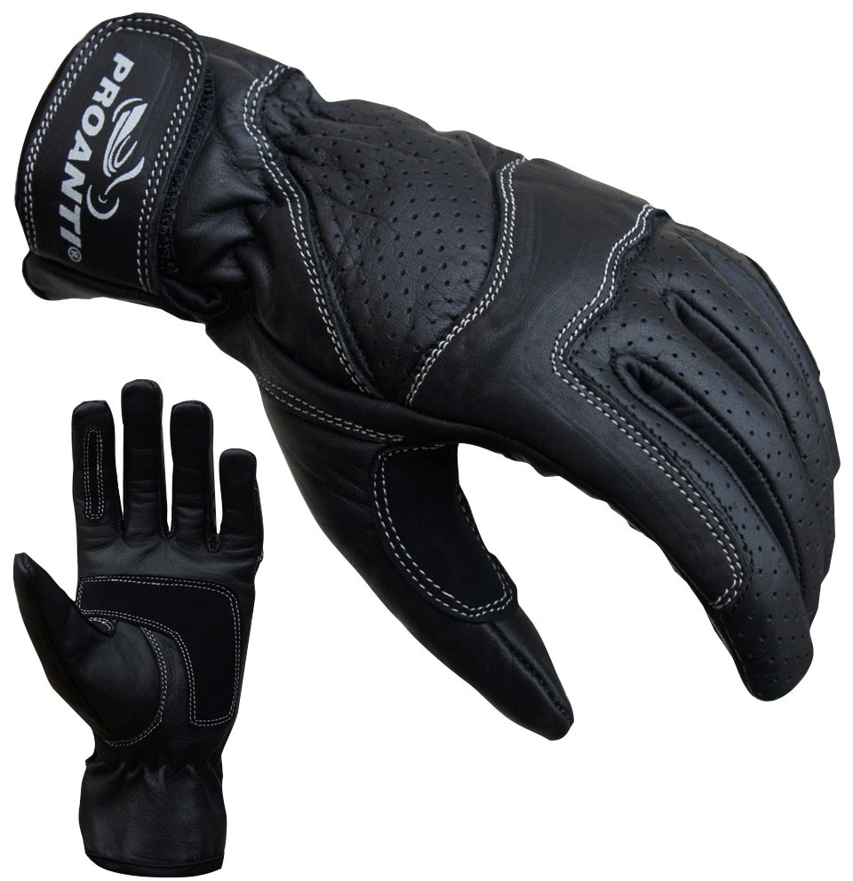 PROANTI Motorradhandschuhe, Damen Leder Handschuhe