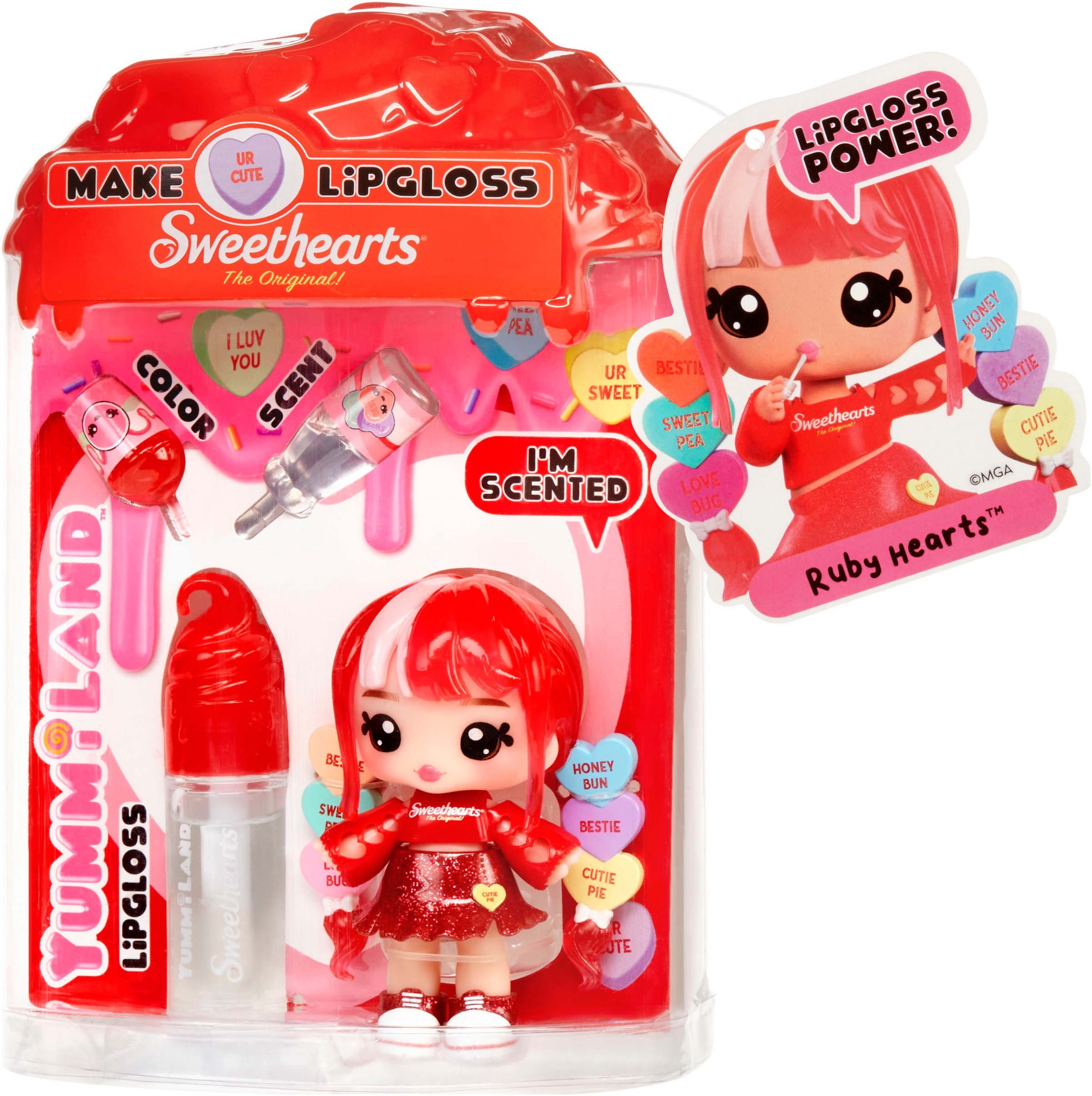 Minipuppe »Yummiland Sweet Lip Gloss-Ruby Hearts«, inklusive Schlüsselanhänger
