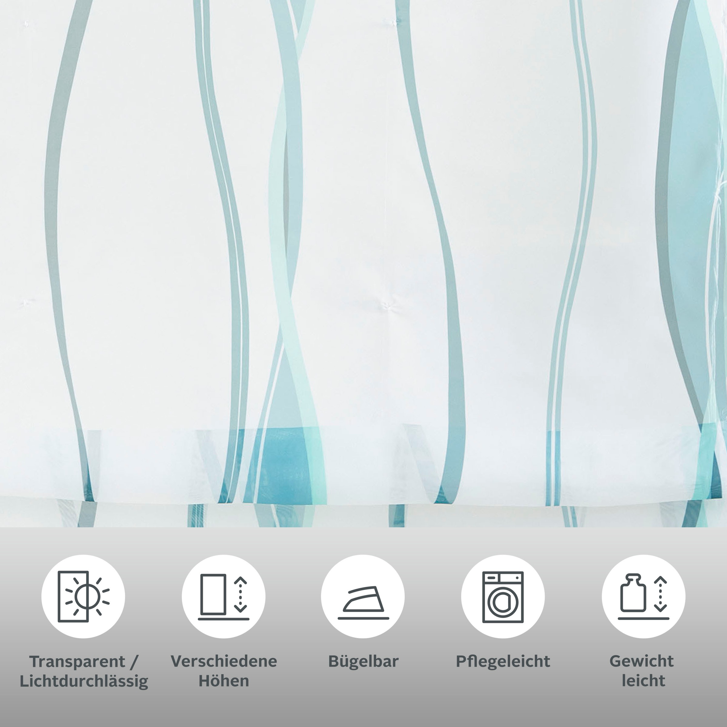 Thumbnail - OTTO home Raffrollo "Dimona" mit Schlaufen Transparent, Voile, Polyester