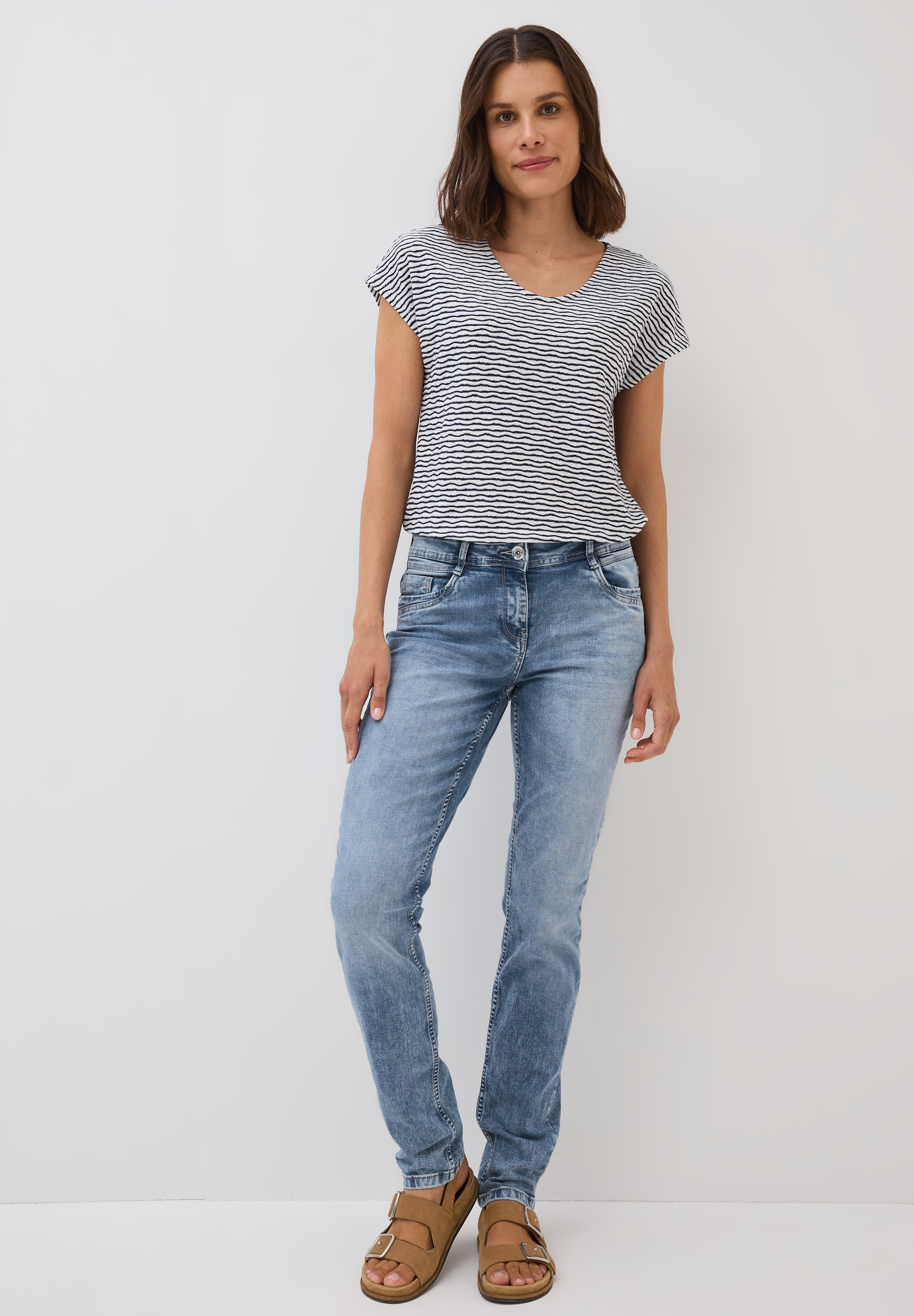Cecil Gerade Jeans, Middle Waist