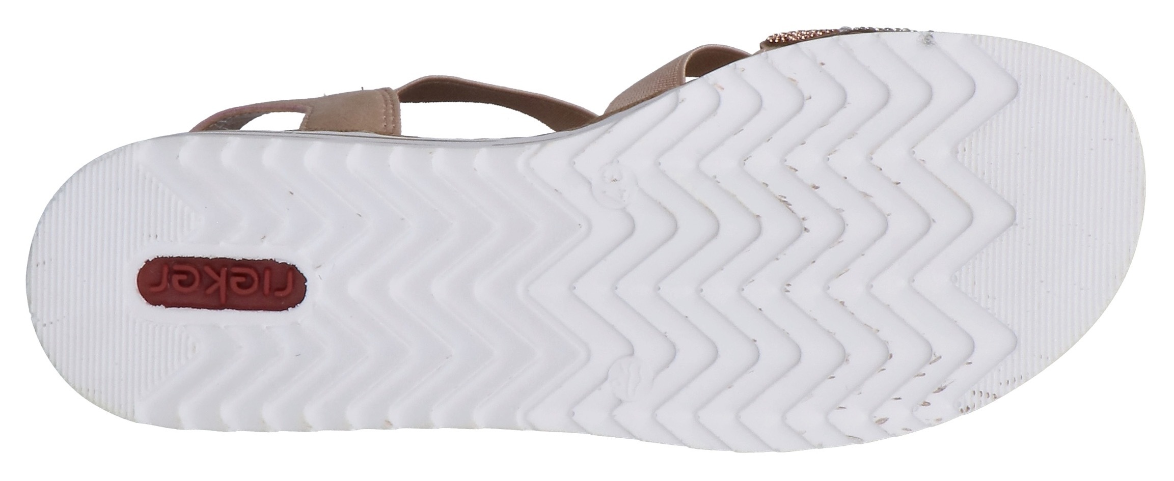 Rieker Sandale  Schlupfschuh, Sommerschuh, Urlaubsschuh mit Glitzersteine