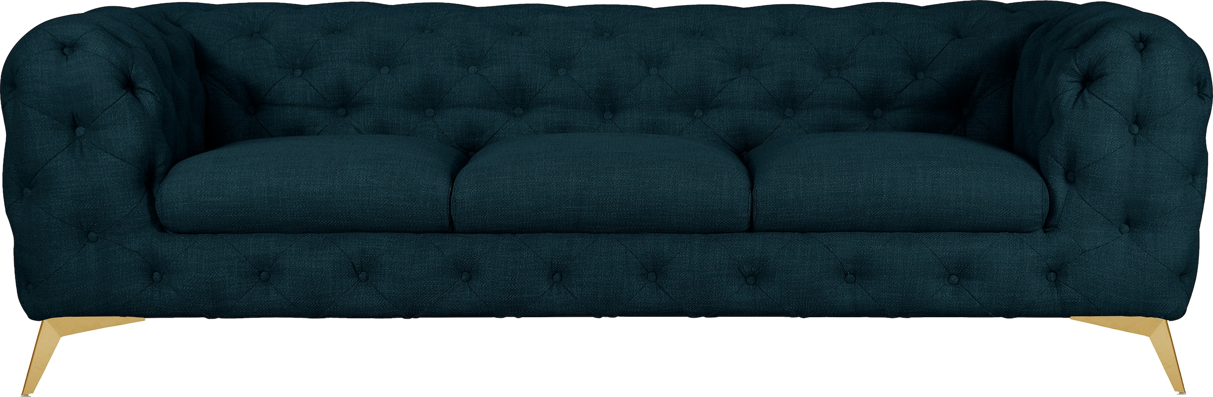 Leonique Chesterfield-Sofa "Glynis", aufwändige Knopfheftung, moderne Chesterfield Optik, Fußfarbe wählbar