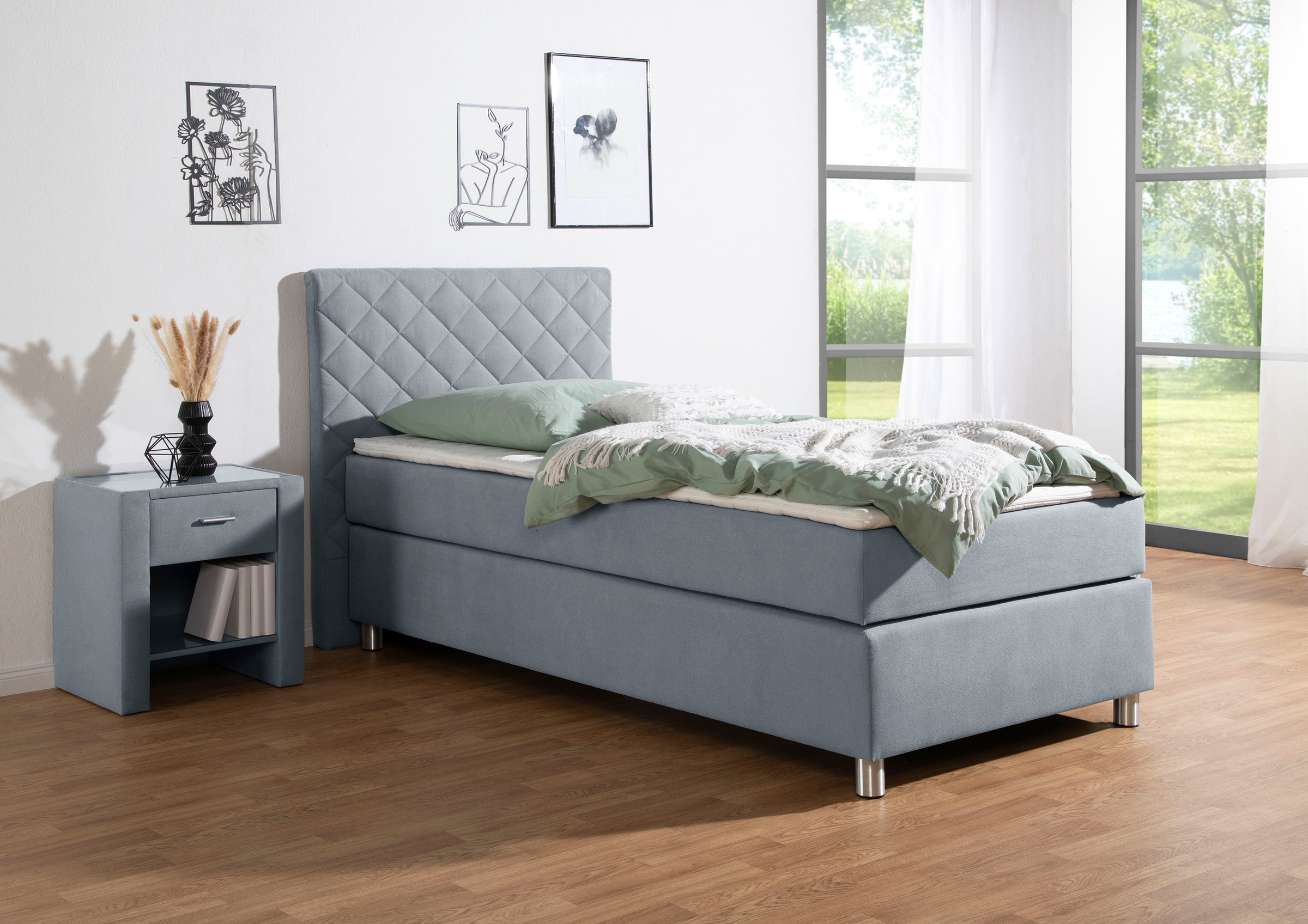 Home affaire Boxspringbett "Bernard, in verschiedenen Breiten" inkl. Topper günstig online kaufen