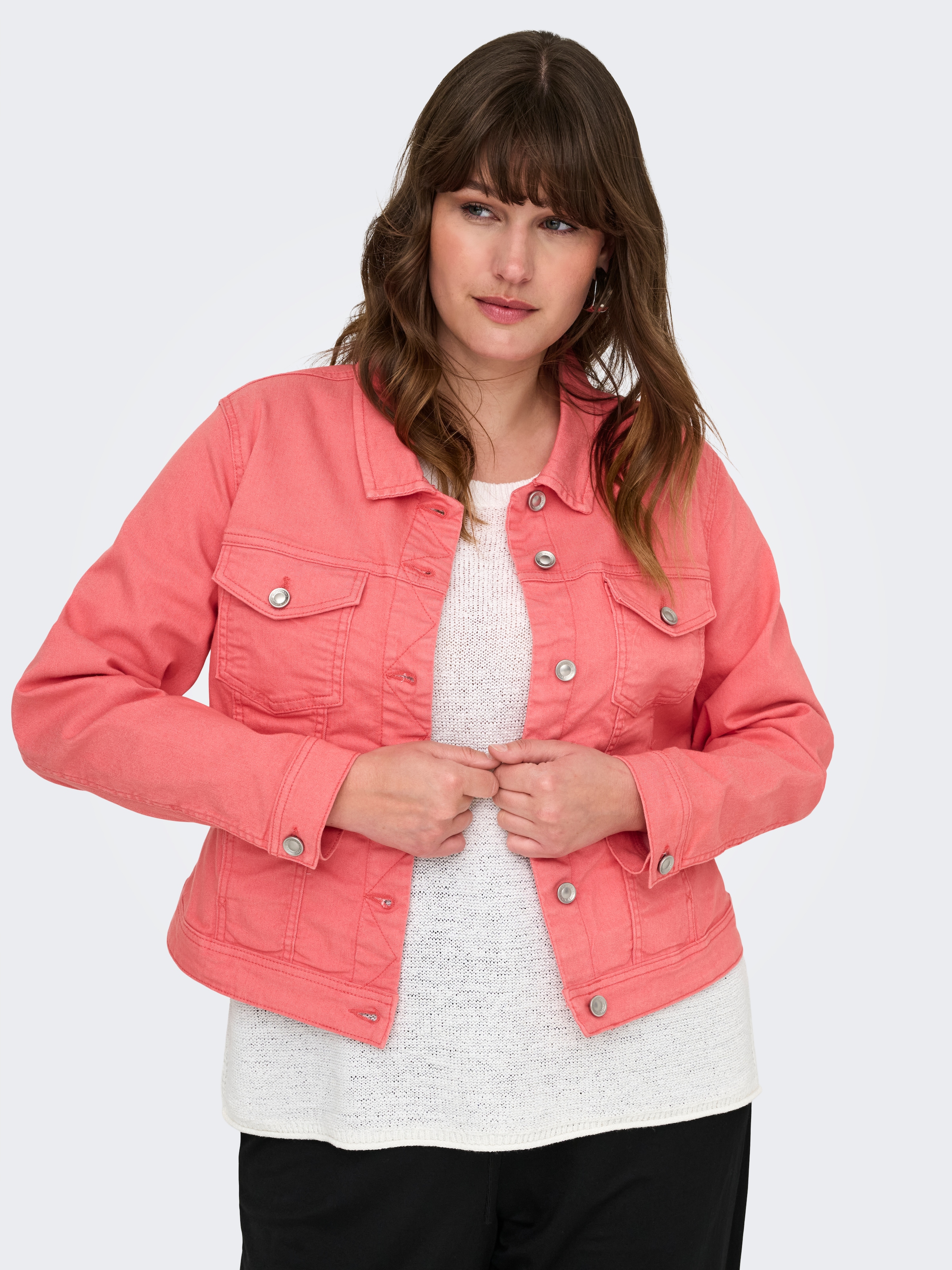 ONLY CARMAKOMA Jeansjacke »CARWESPA COLOUR DENIM JACKET DNM«