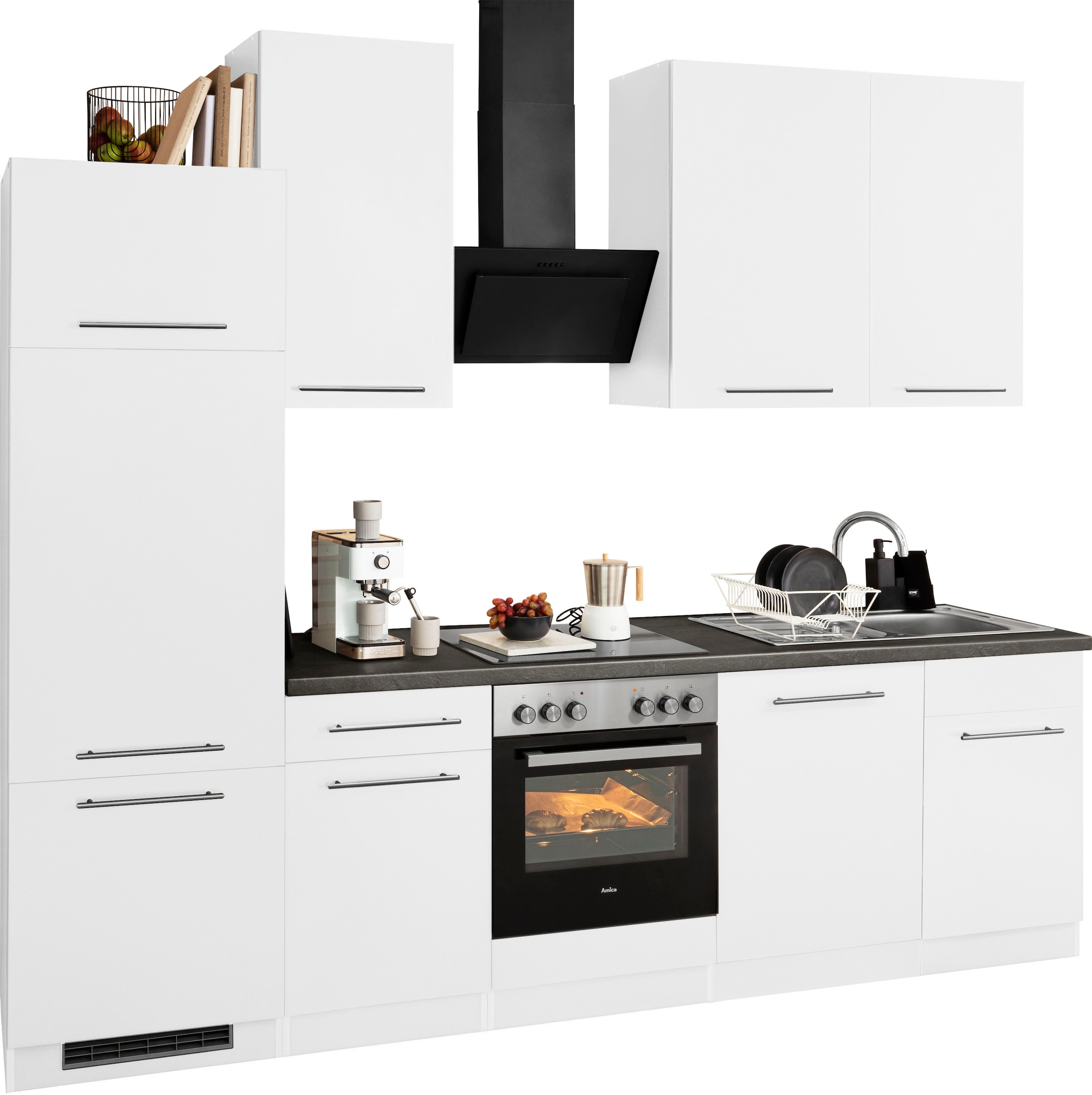 wiho Küchen Küchenzeile »Unna«, mit cm 280 E-Geräten, kaufen Breite | BAUR