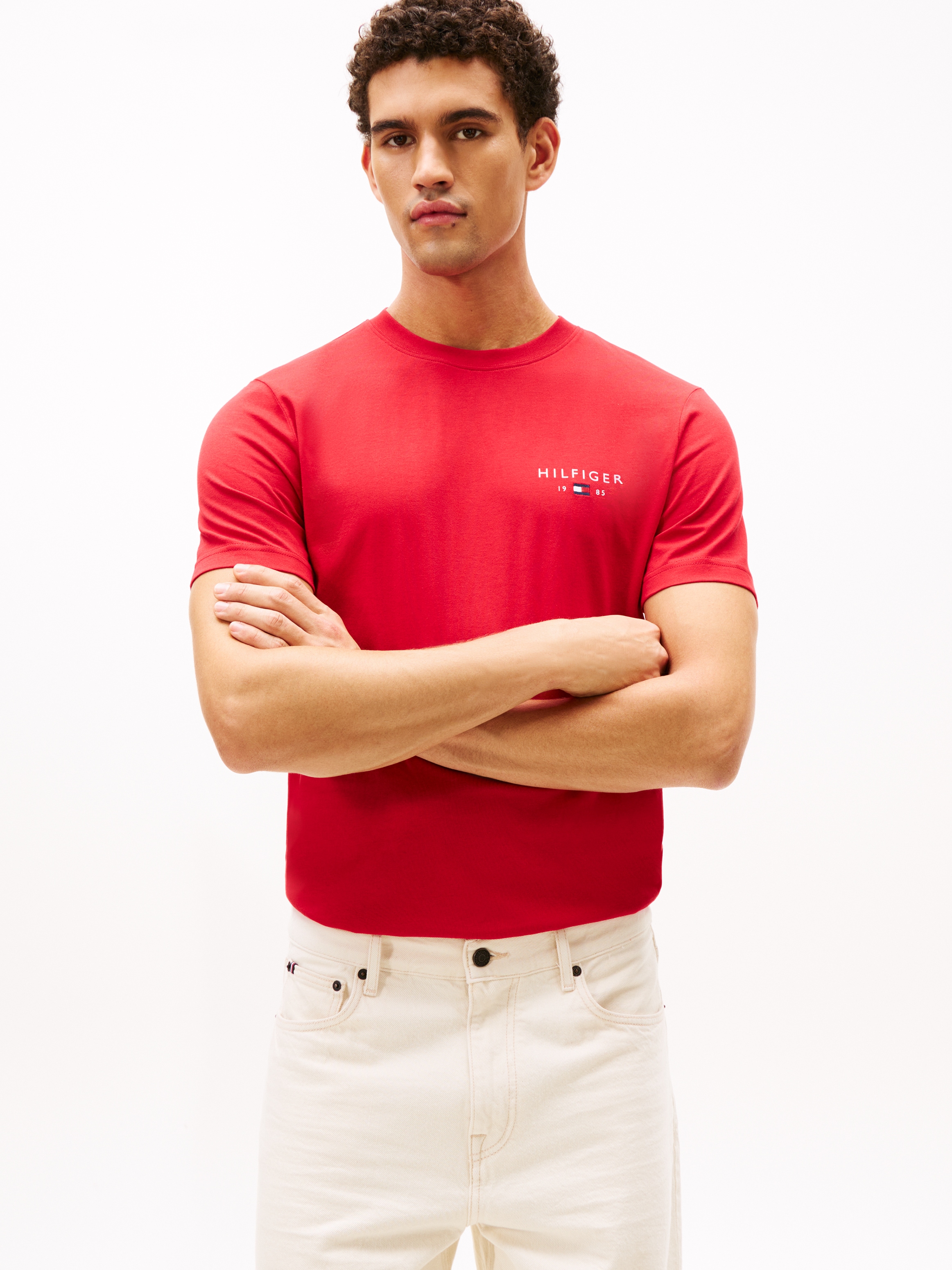 Tommy Hilfiger T-Shirt "BRAND LOVE SMALL HILFIGER" normale Passform, Rundha günstig online kaufen