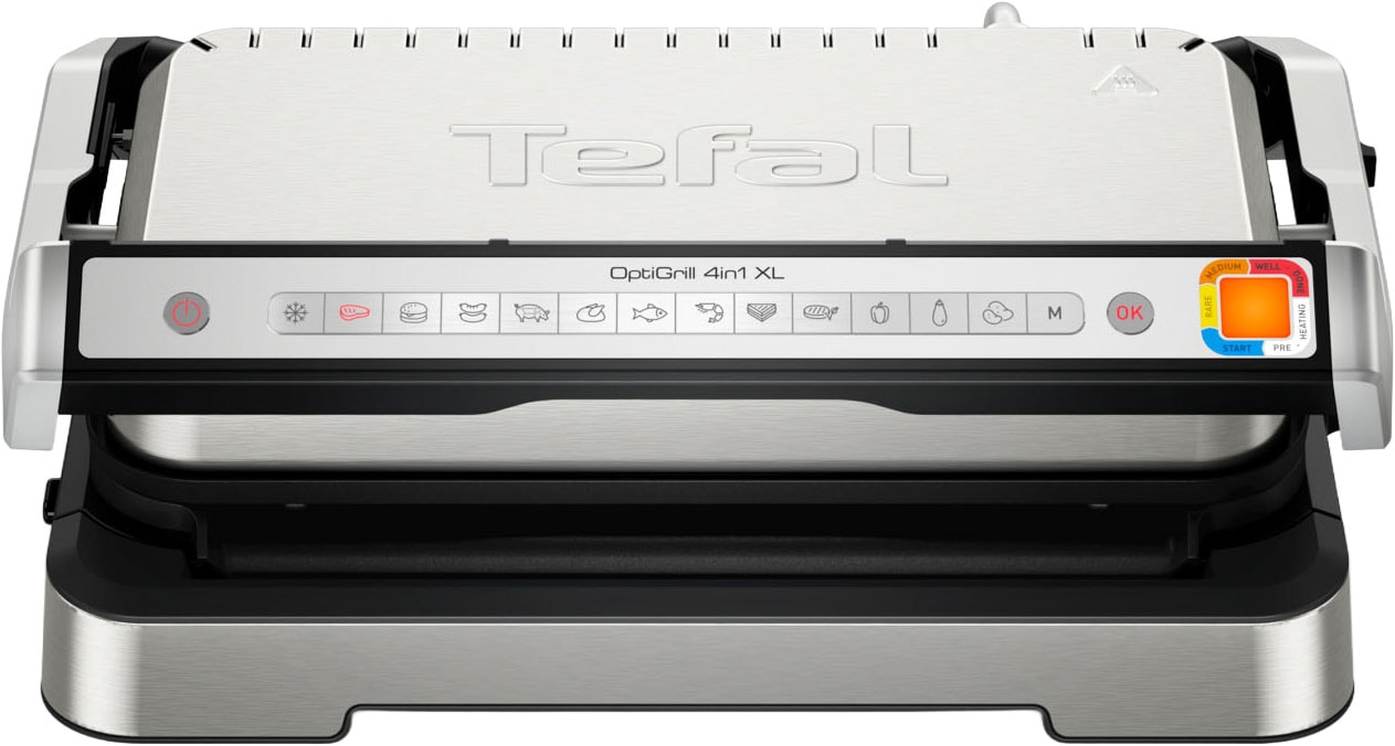 Tefal Kontaktgrill »OptiGrill 4in1 XL, Grill/Barbeque/Backofen/komplette Mahlzeit«, 2200 W, für bis zu 8 Personen, spülmaschinenfeste Platten und Schalen, GC784D