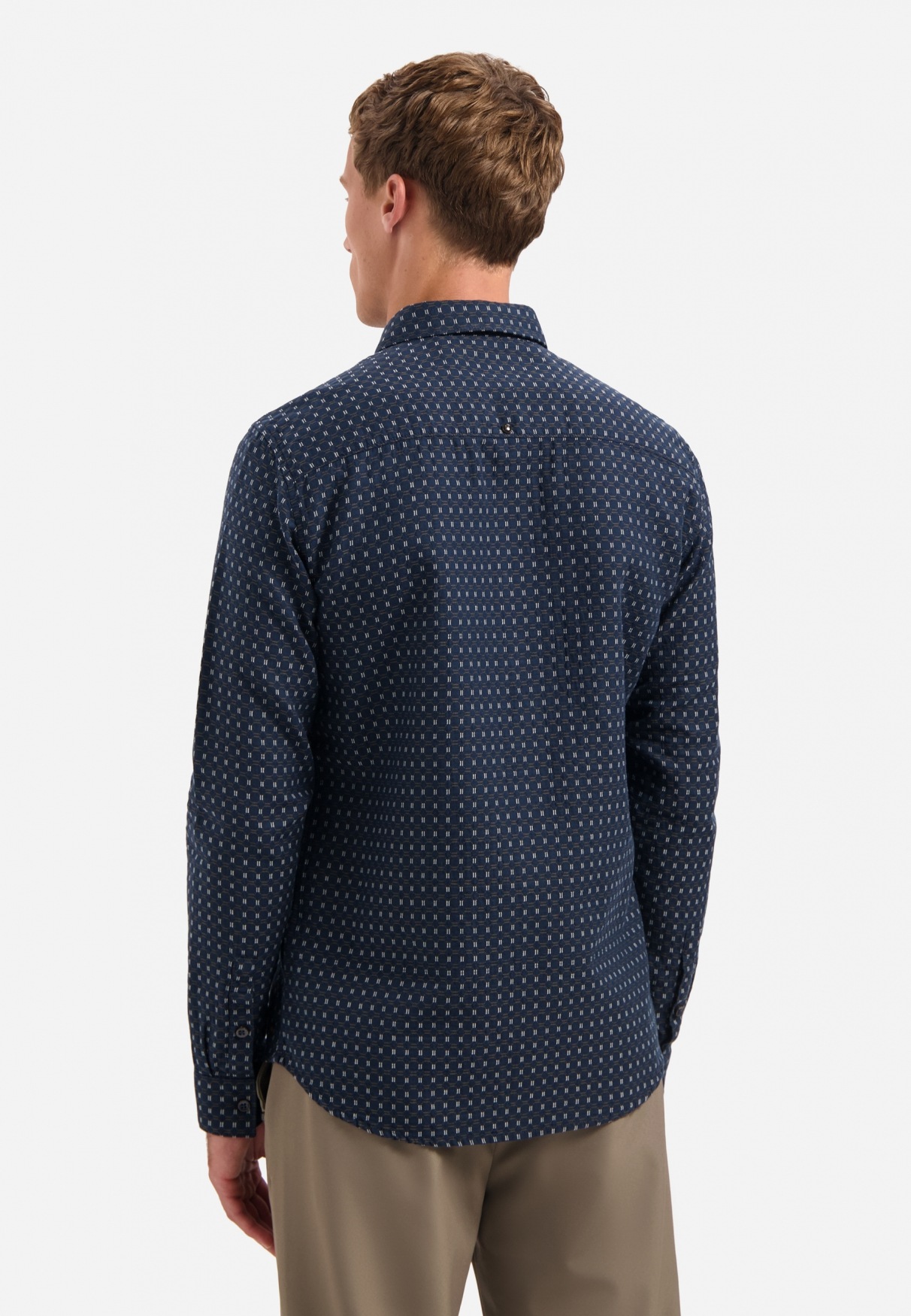 NO EXCESS Langarmhemd "No Excess Gewebtes Jacquard-Hemd Shirt Mini Jacquard günstig online kaufen