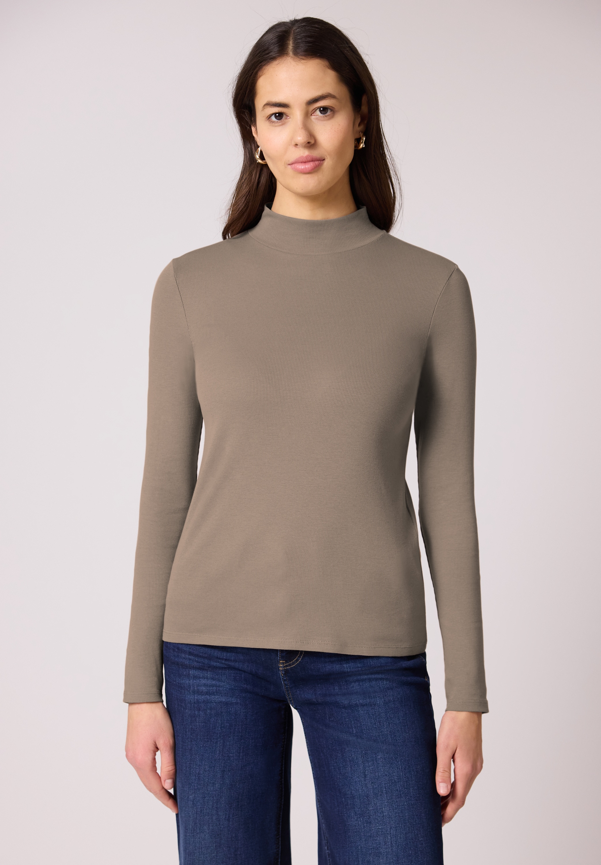 STREET ONE Langarmshirt im soften Baumwoll-Mix günstig online kaufen