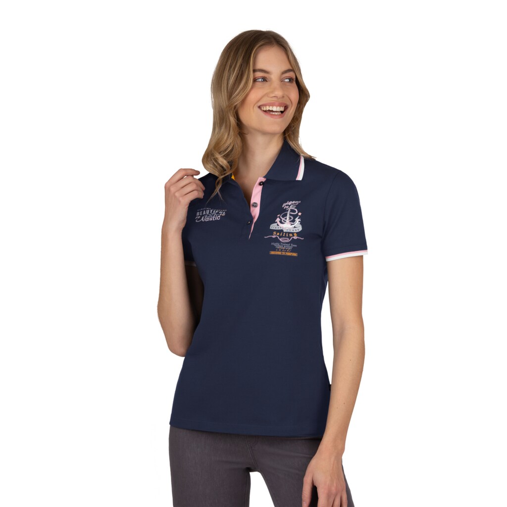 Trigema Poloshirt »TRIGEMA Damen Poloshirt mit maritimem Aufdruck«