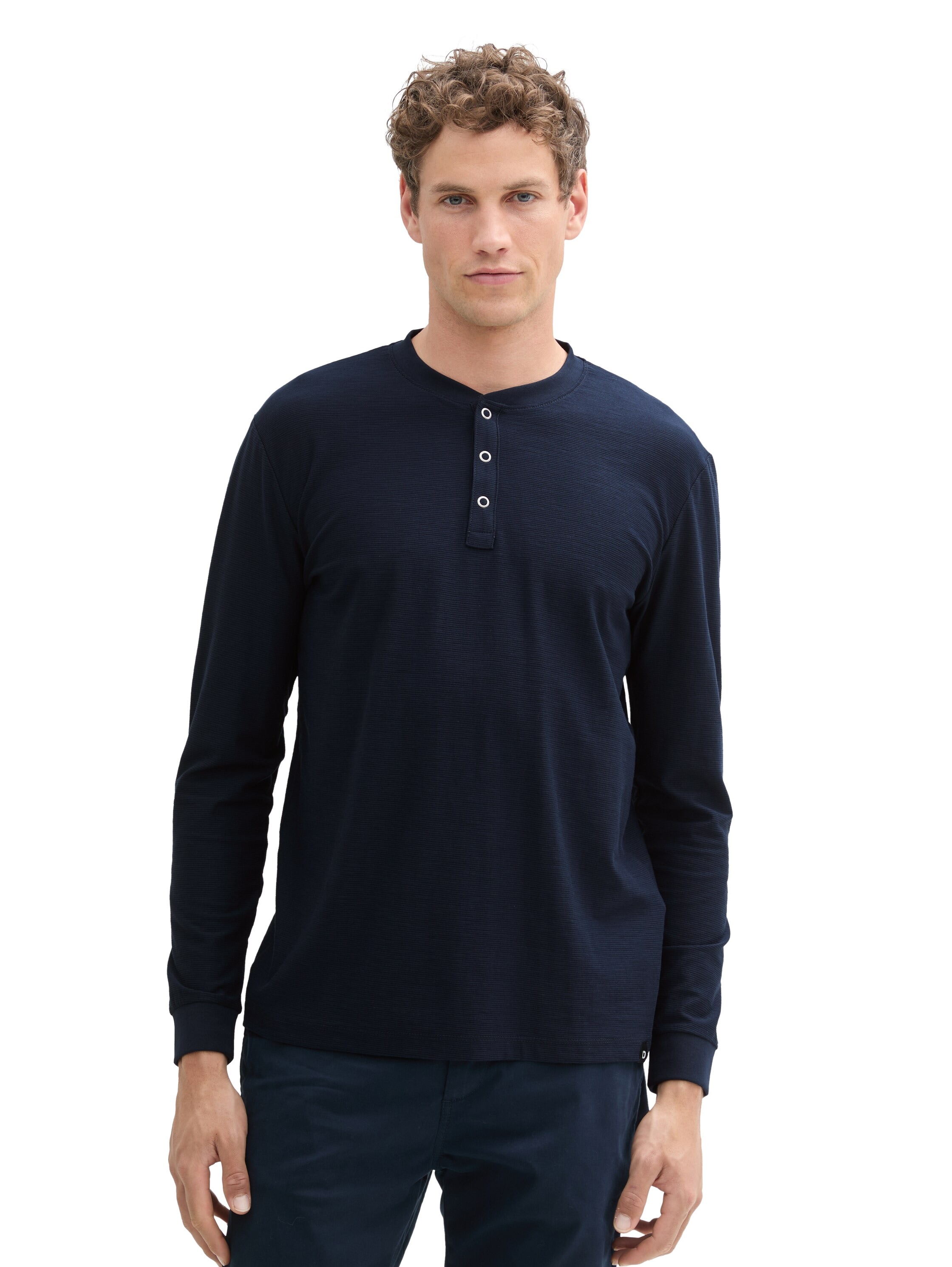 TOM TAILOR Denim Henleyshirt, mit Struktur