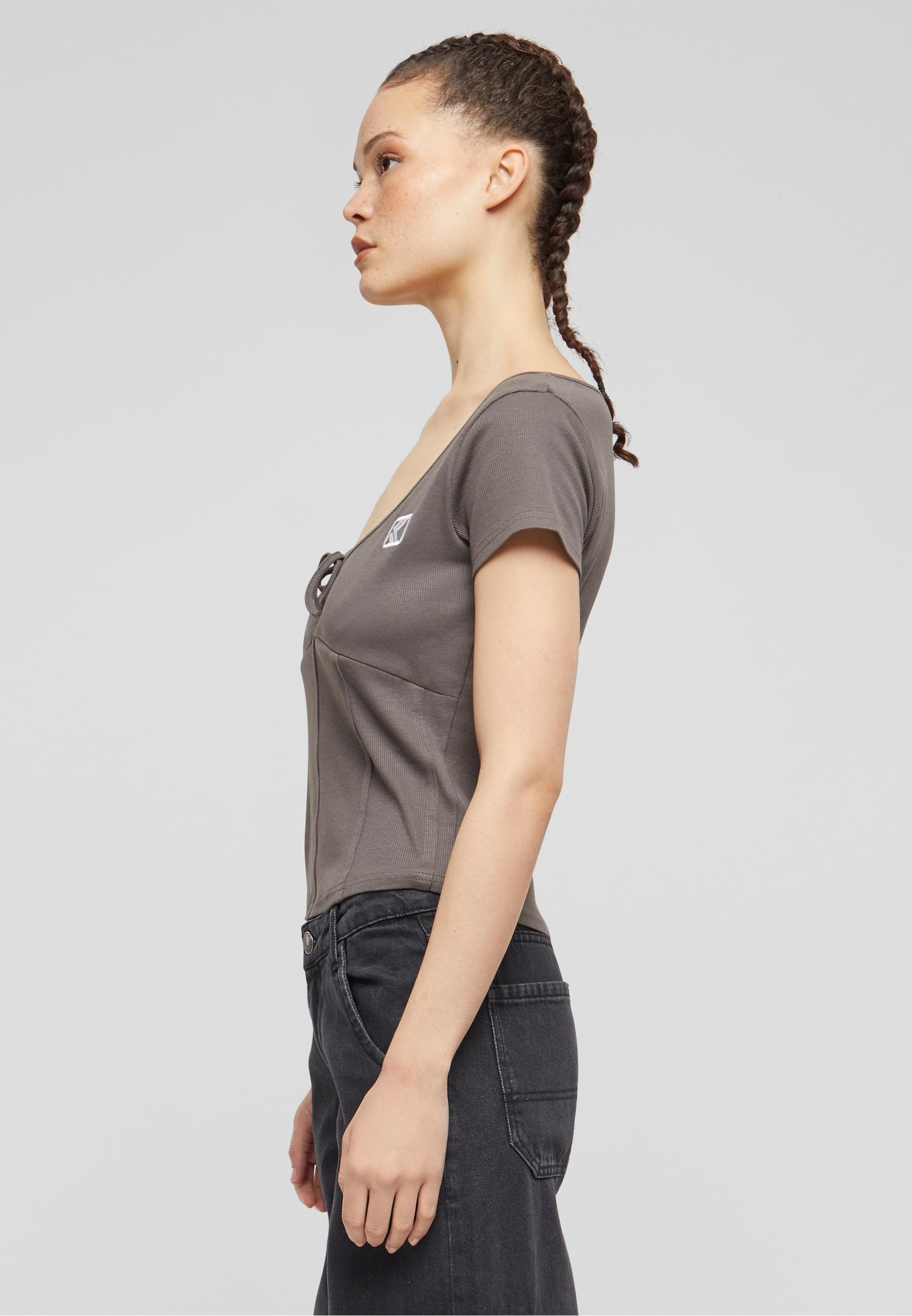 Karl Kani T-Shirt »Karl Kani Damen KW241-026-2 Karl Kani Og Corset Rib Tee«, (1 tlg.)