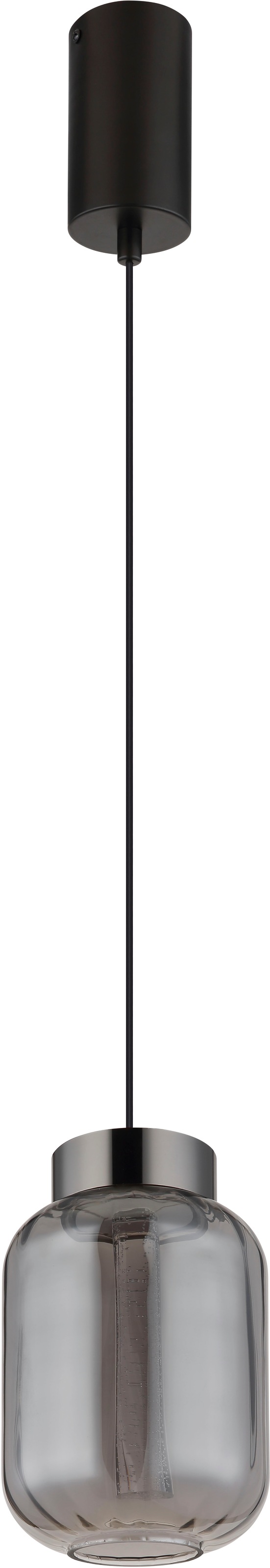 GLOBO LIGHTING Hängeleuchte »FLUORO« LED-Modul 1 Stk. Warmweiß Hängelampe Glas rauchfarben elegant Acryl mit Luftblasen