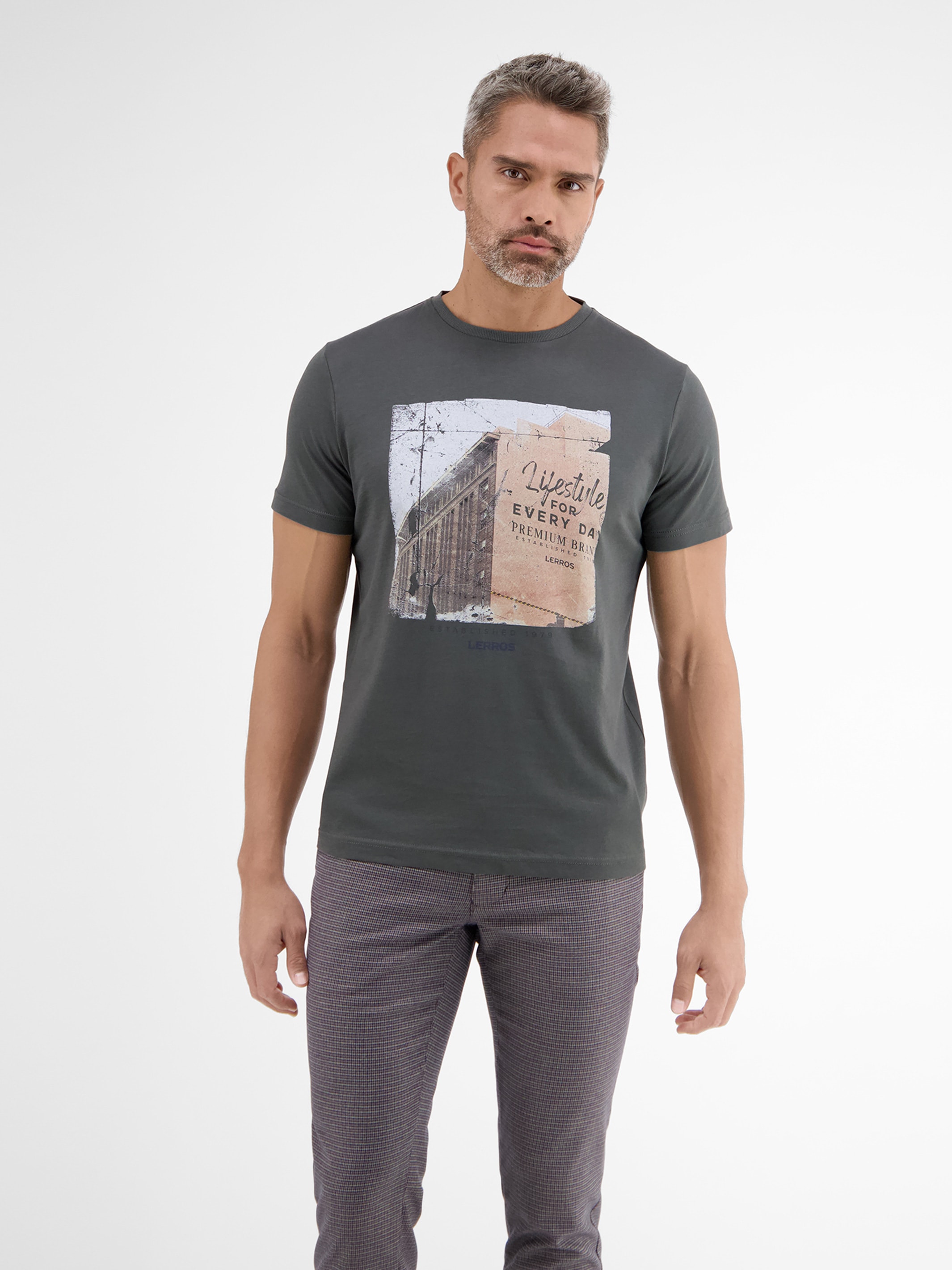 LERROS T-Shirt »LERROS T-Shirt mit Fotoprint« ▷ kaufen | BAUR