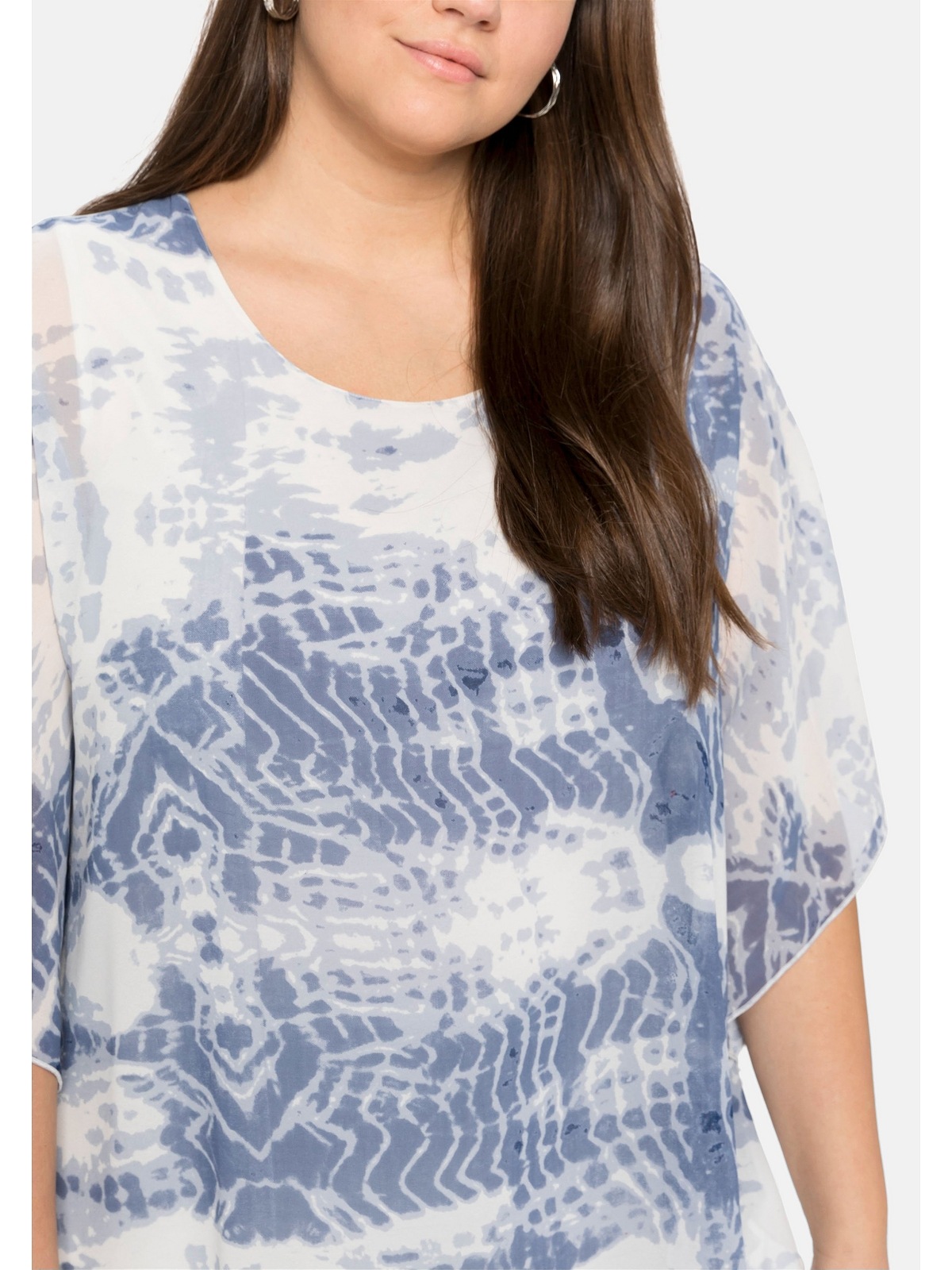 sheego by Joe Browns Longtunika »Große Größen«, mit Batikprint und Fledermausärmeln