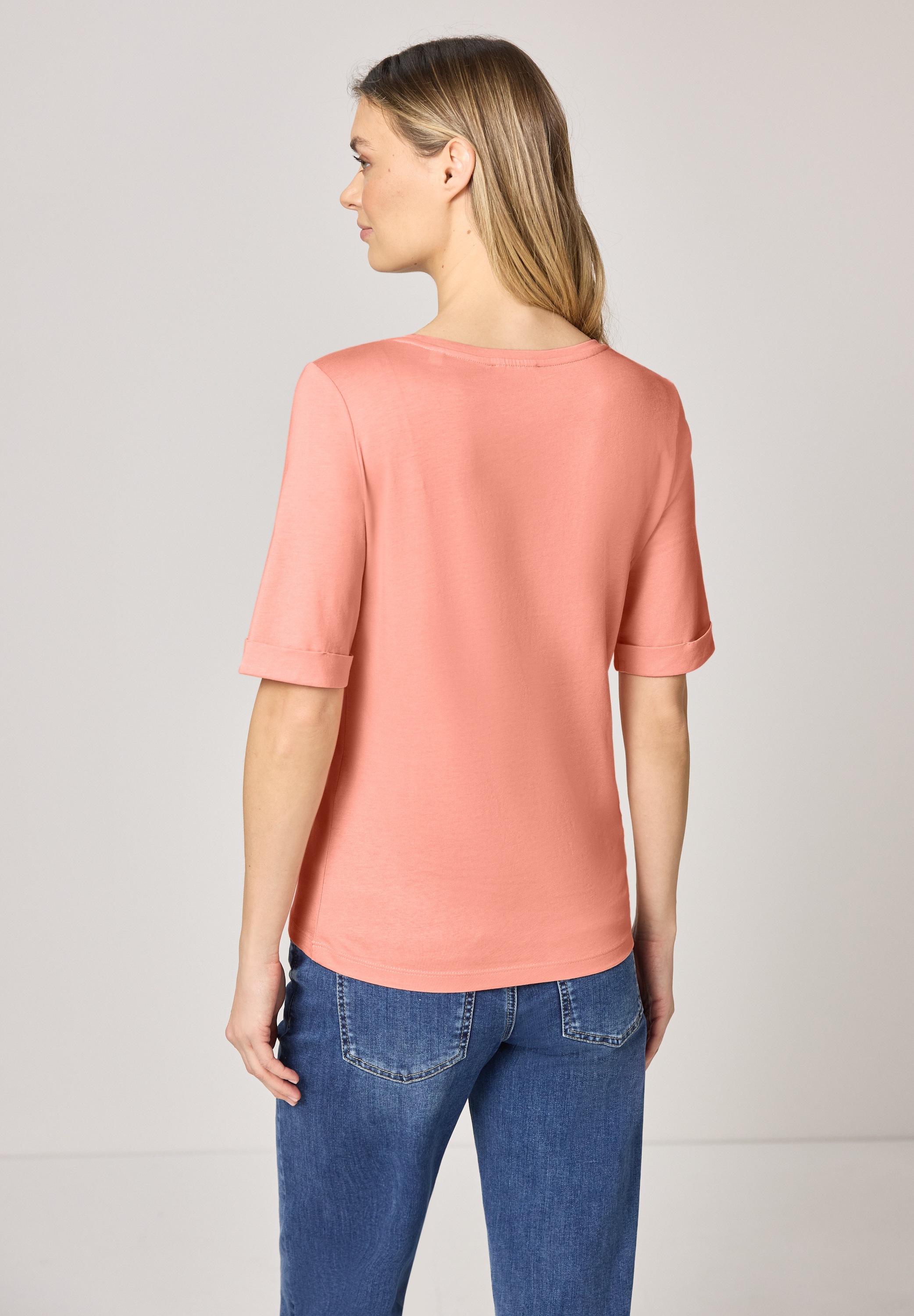 STREET ONE T-Shirt mit V-Ausschnitt günstig online kaufen